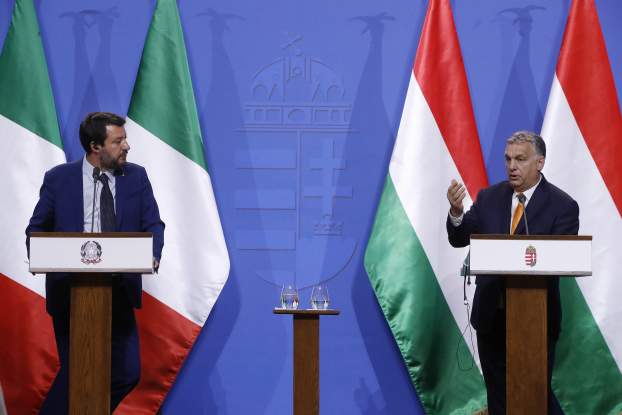 Orbán-Salvini sajtó Budapesten