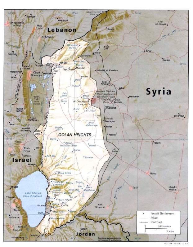 A Golán-fennsík Izrael által megszállt része