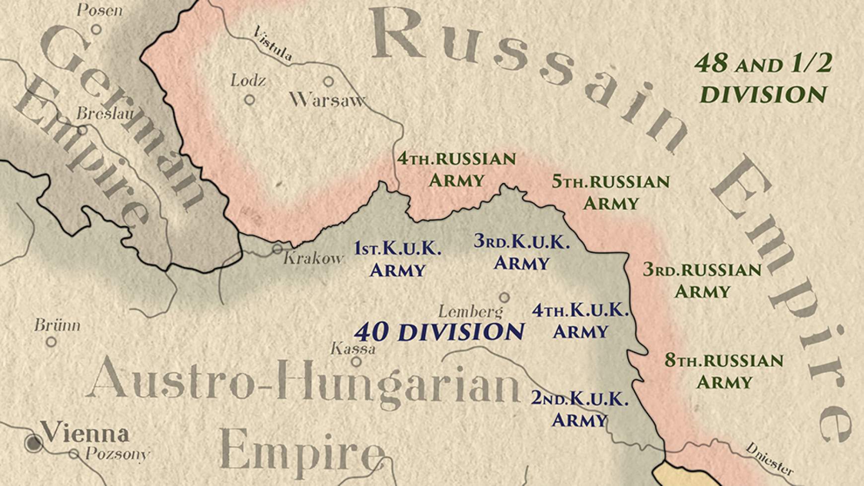 térkép első világháború
