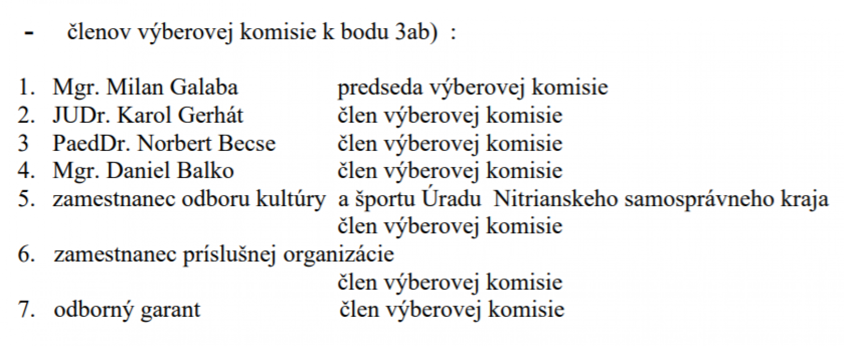 bírálóbizottság tagjai