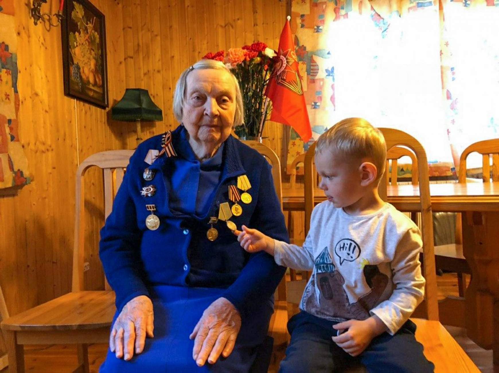 Kornyeva ükunokájával