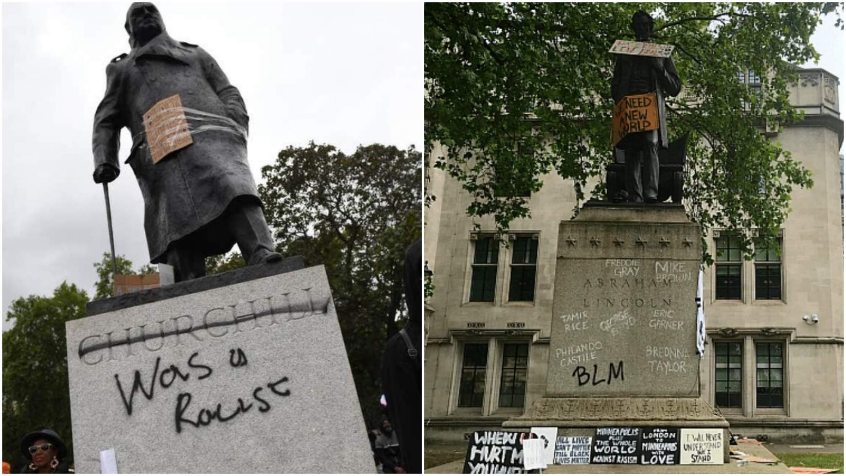 Szoborgyalázás Londonban