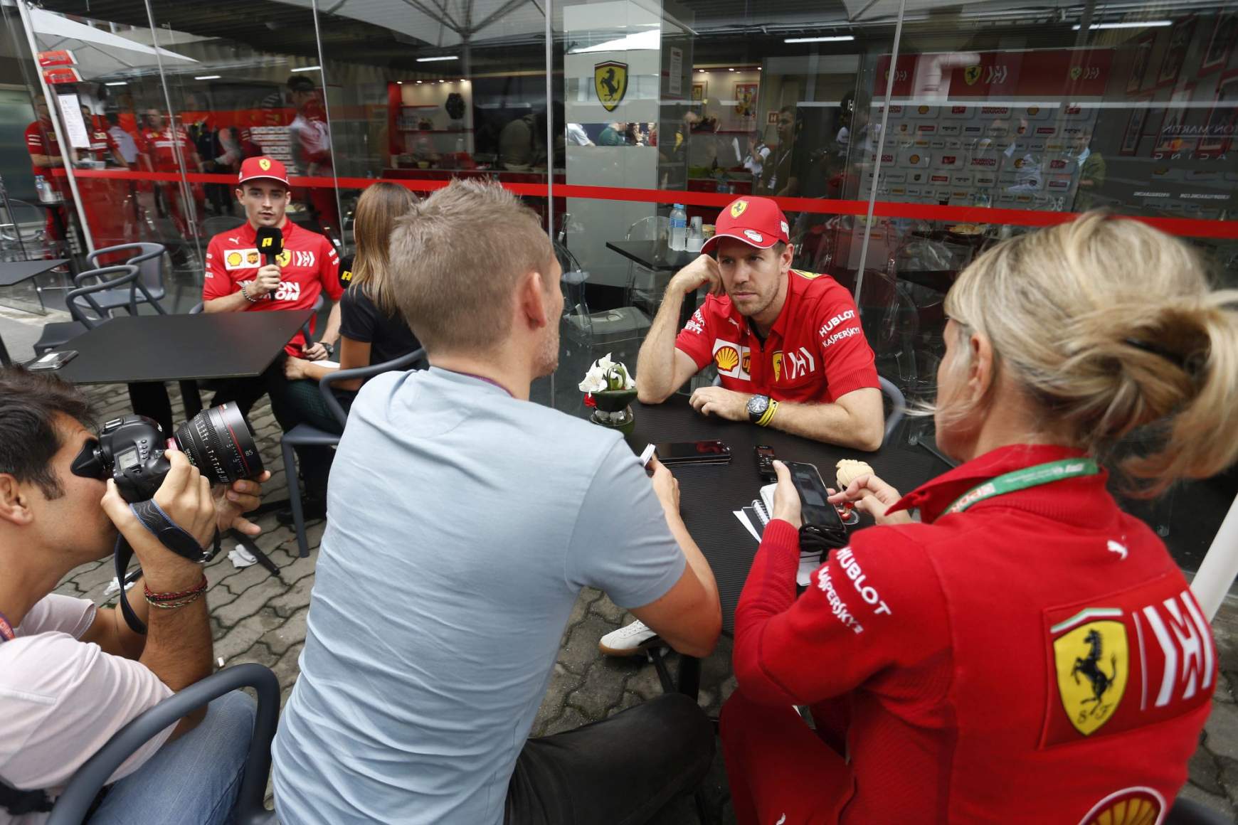 Sebastian Vettel Charles Leclerc