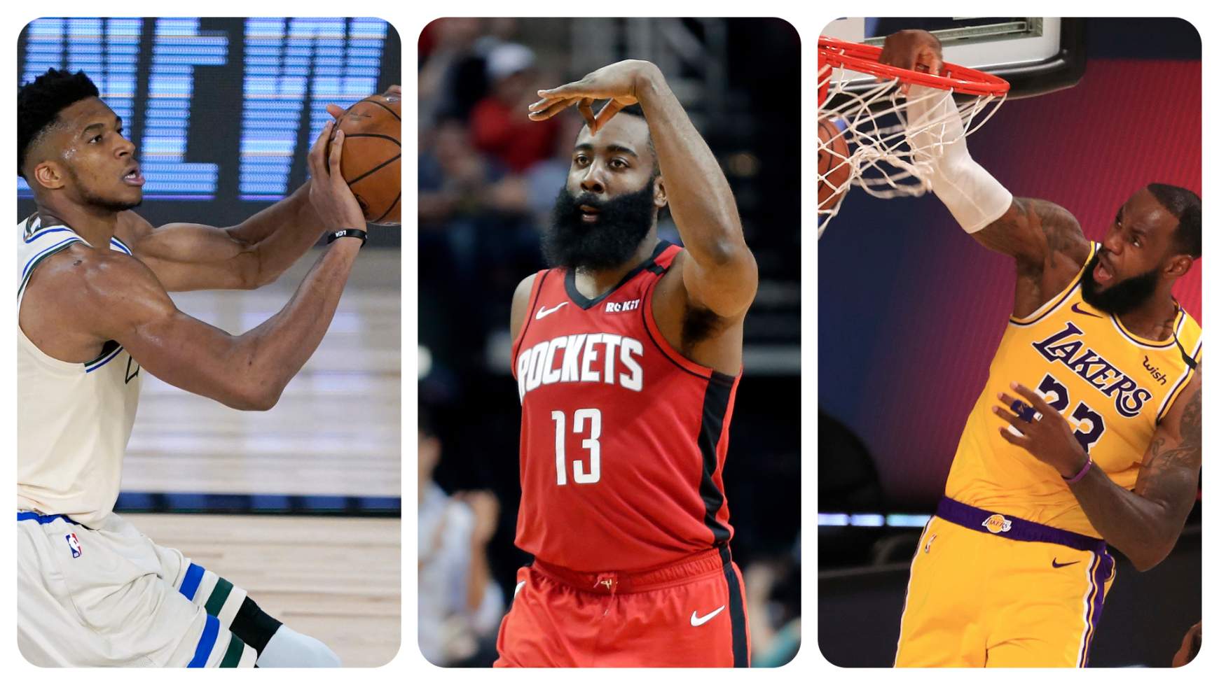 Antetokounmpo LeBron Harden