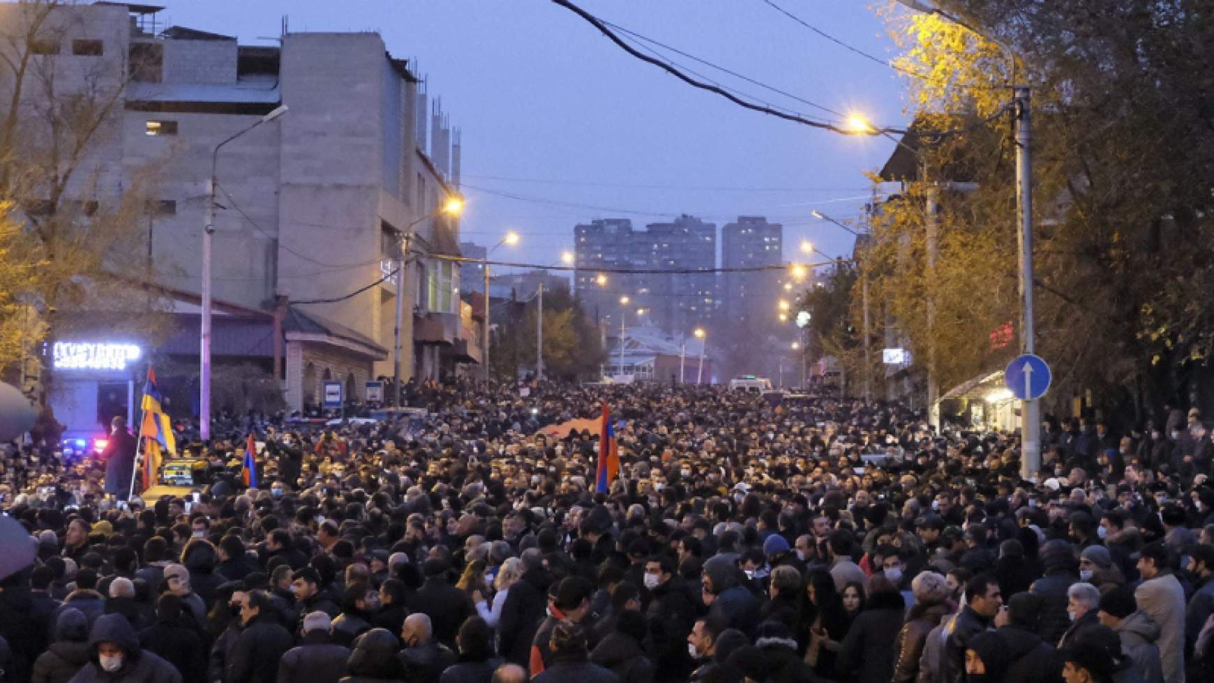 Tüntetők Jerevánban