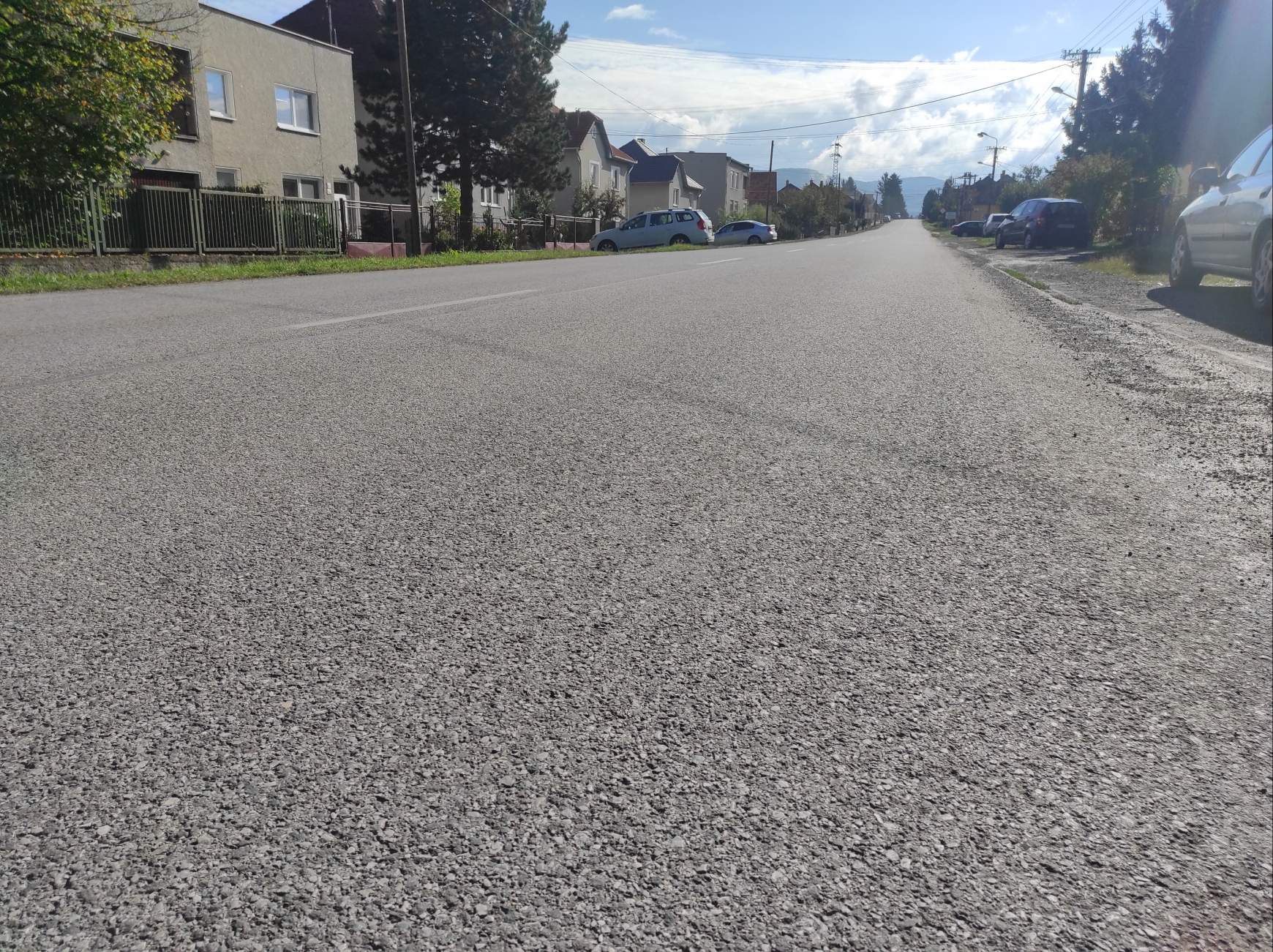 A Püspöki út új burkolata.