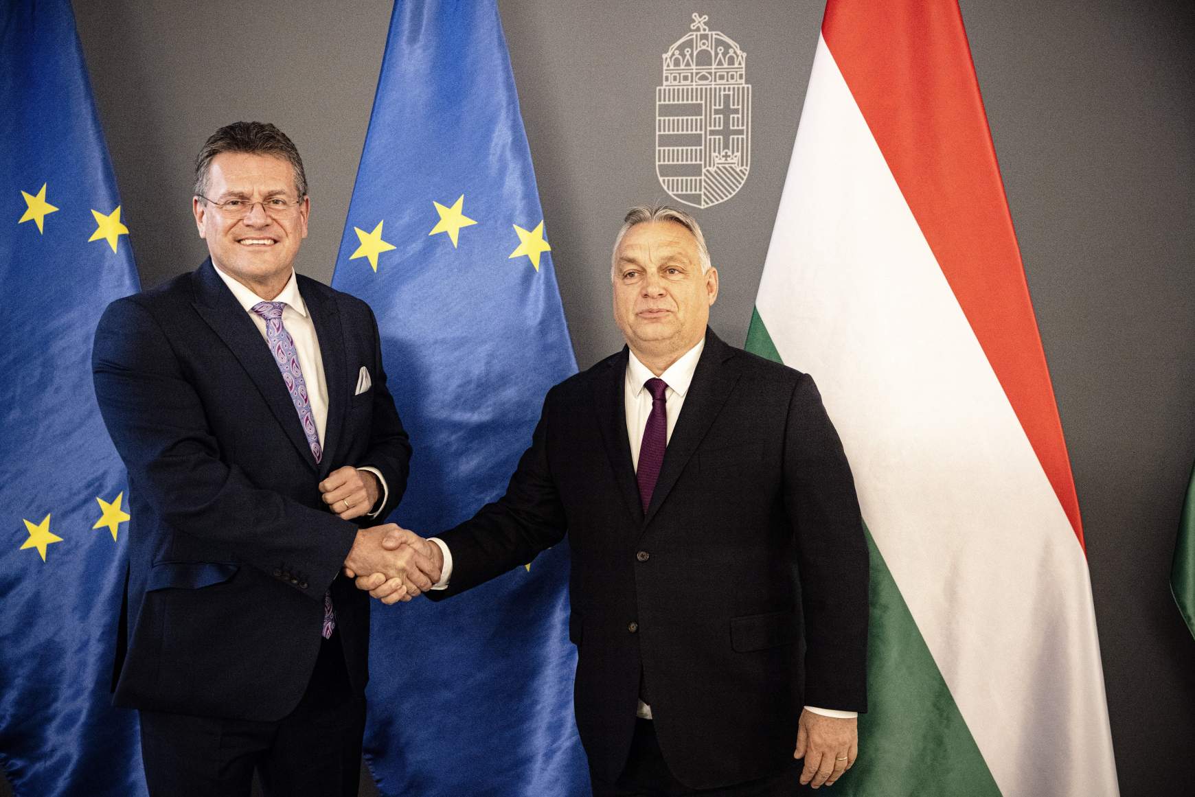 Orbán Viktor és Maroš Šefčovič