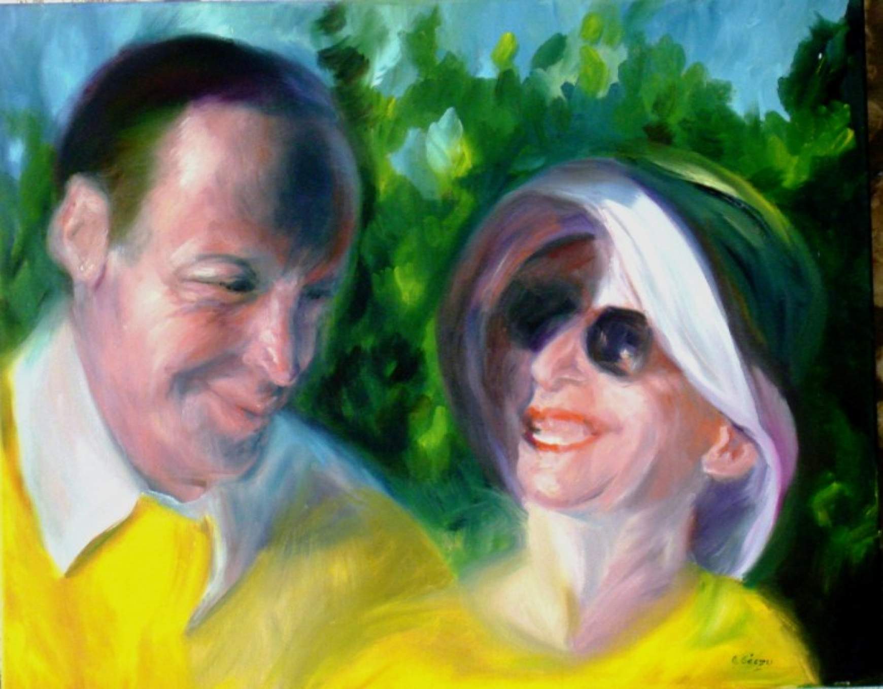 Géczy Olga festménye: A boldogság