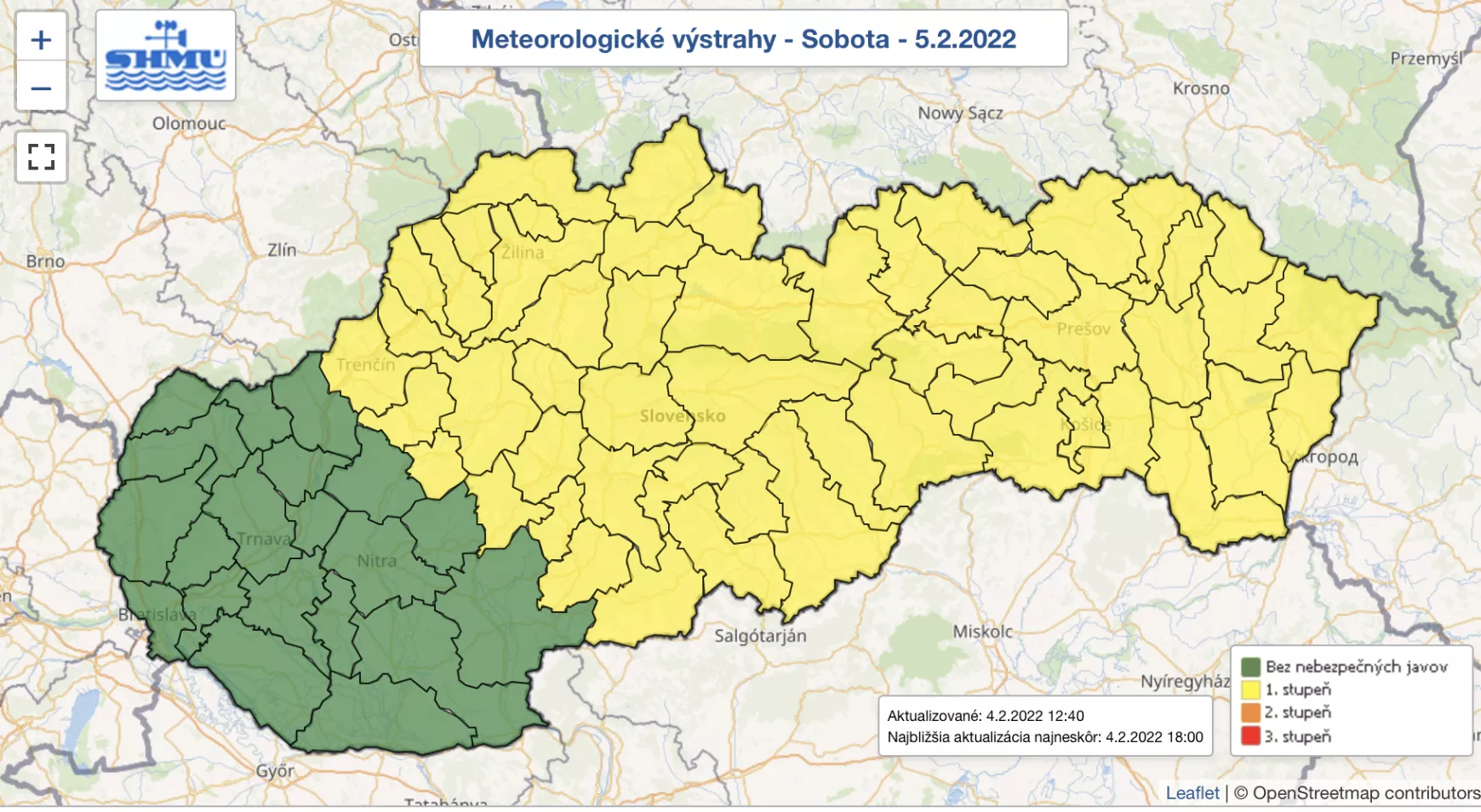 Szombatra meteorológiai riasztást adtak ki