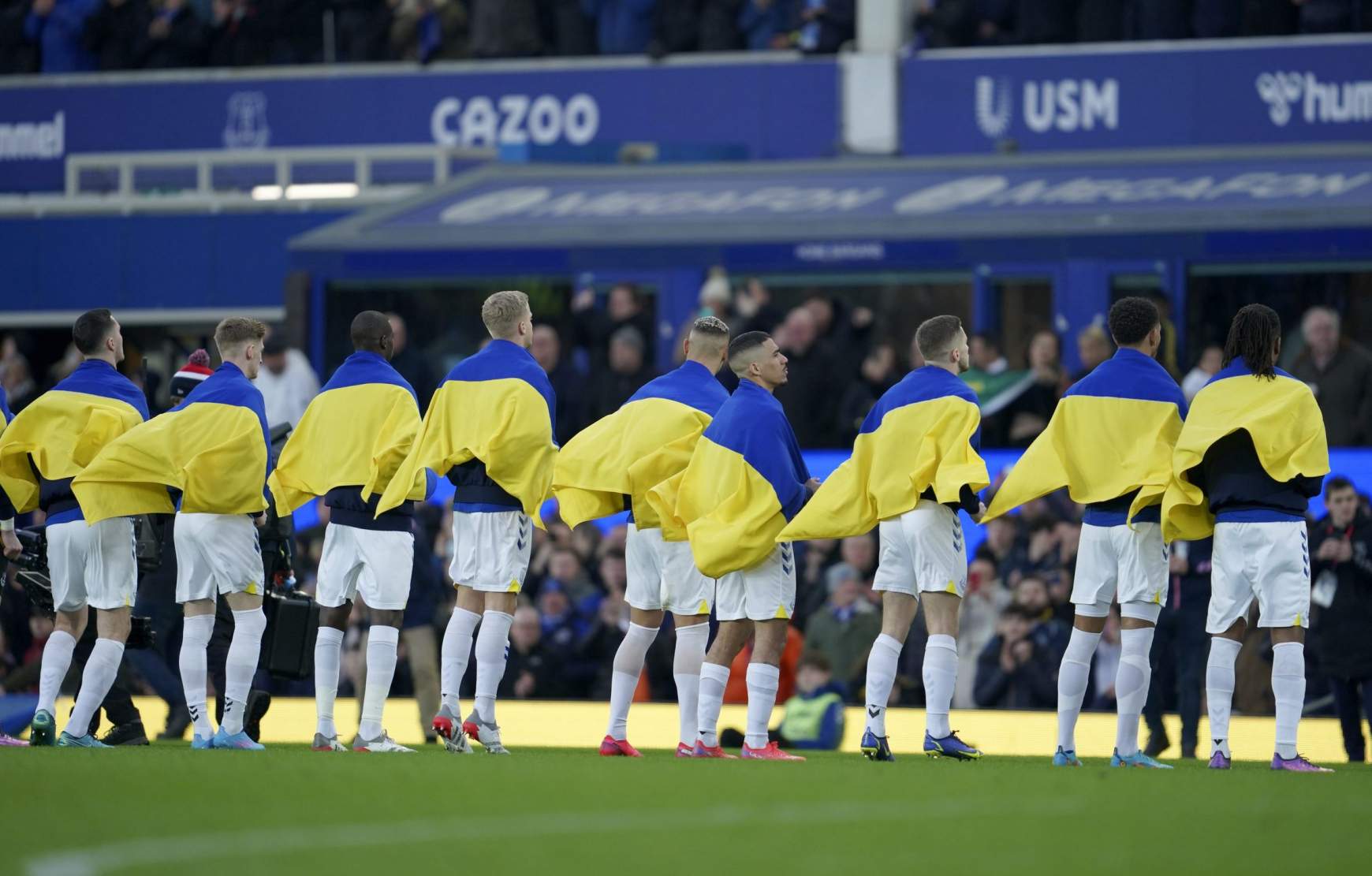 Premier League, Everton, ukrán zászló