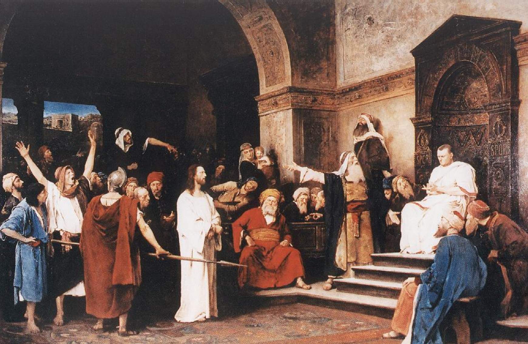 Munkácsy Mihály (1844-1900): Krisztus Pilátus előtt