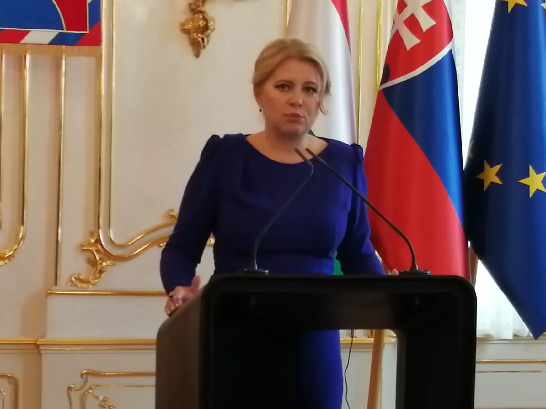 Caputová Novák Katalin fogadásakor