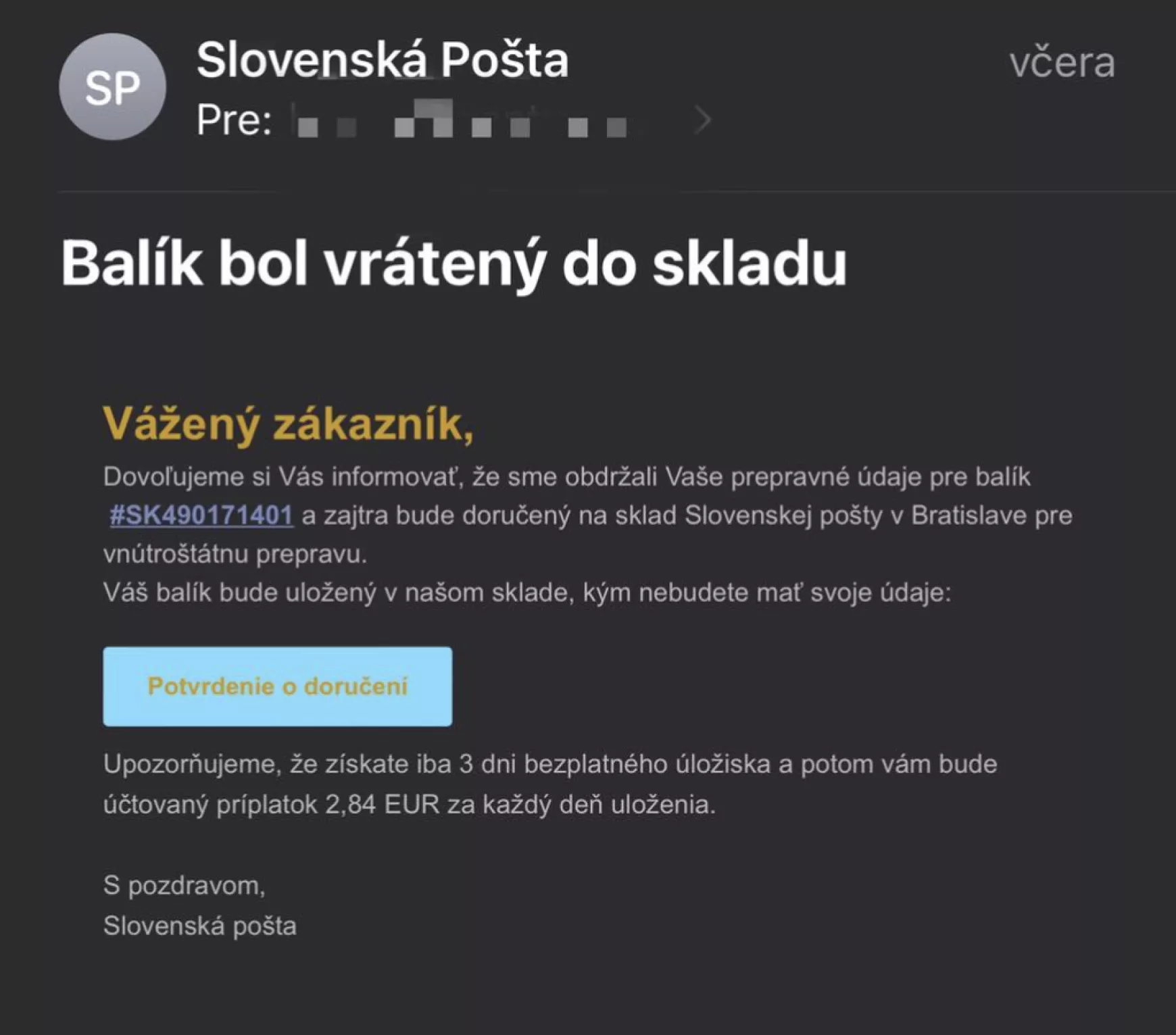 posta csalás