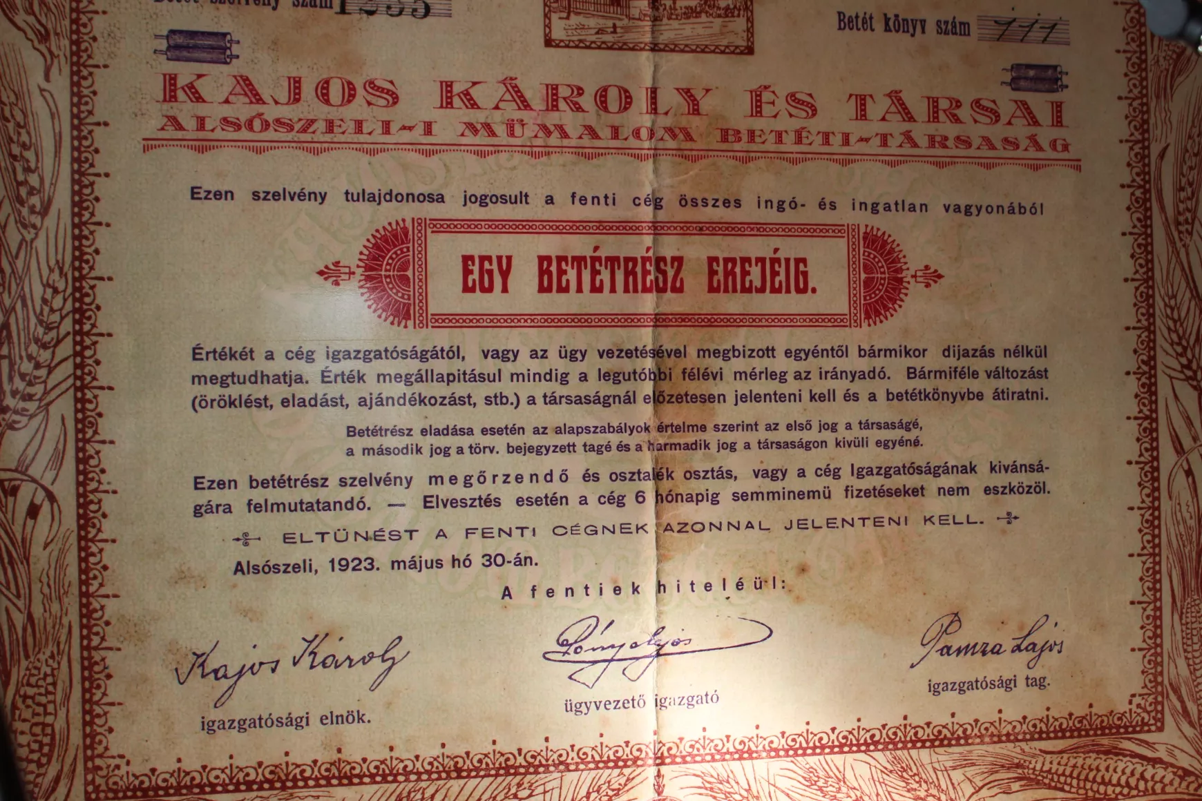 Alsószeli felújított gőzmalom
