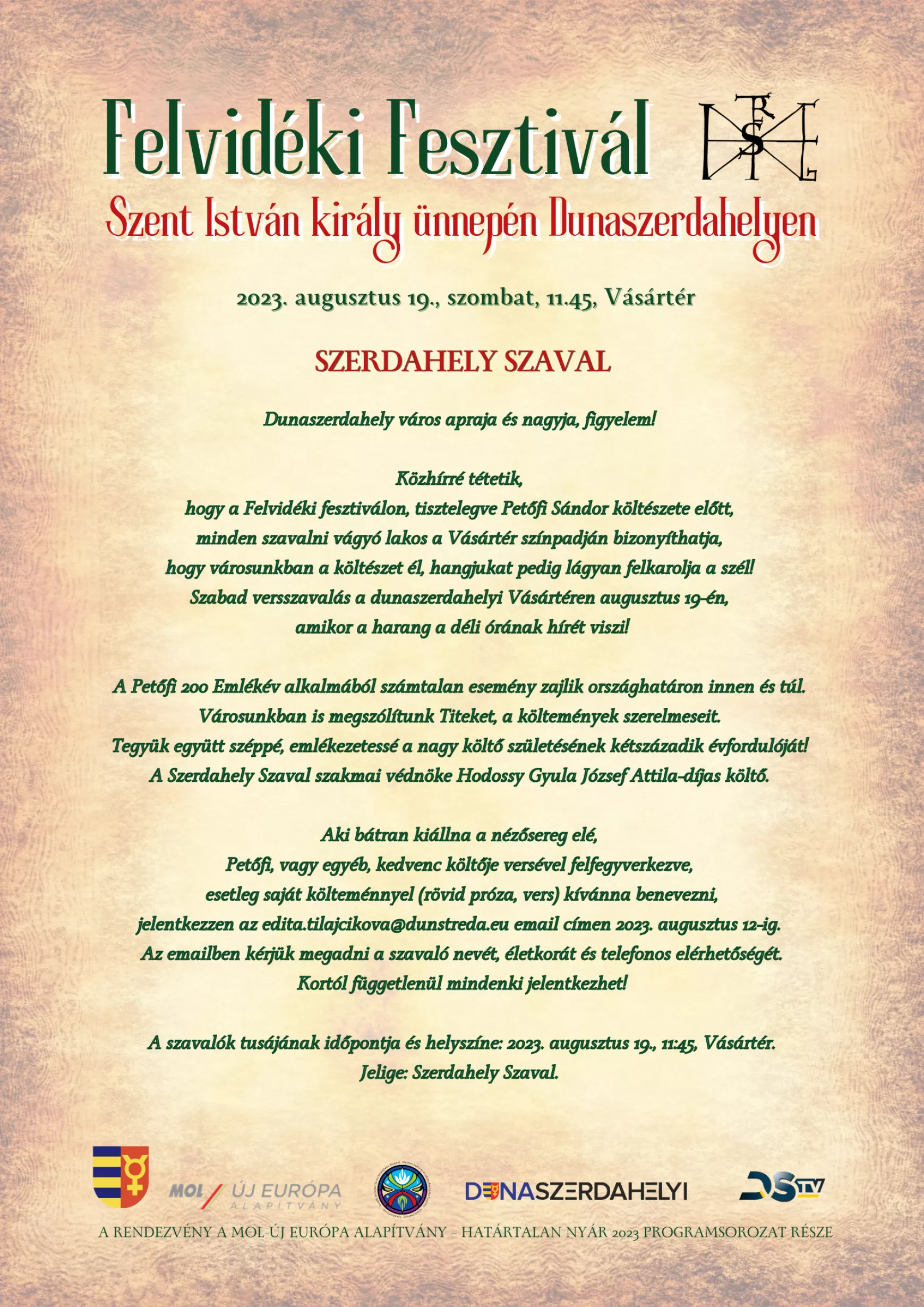 felvideki-fesztival-szerdahely-szaval-hirdetes