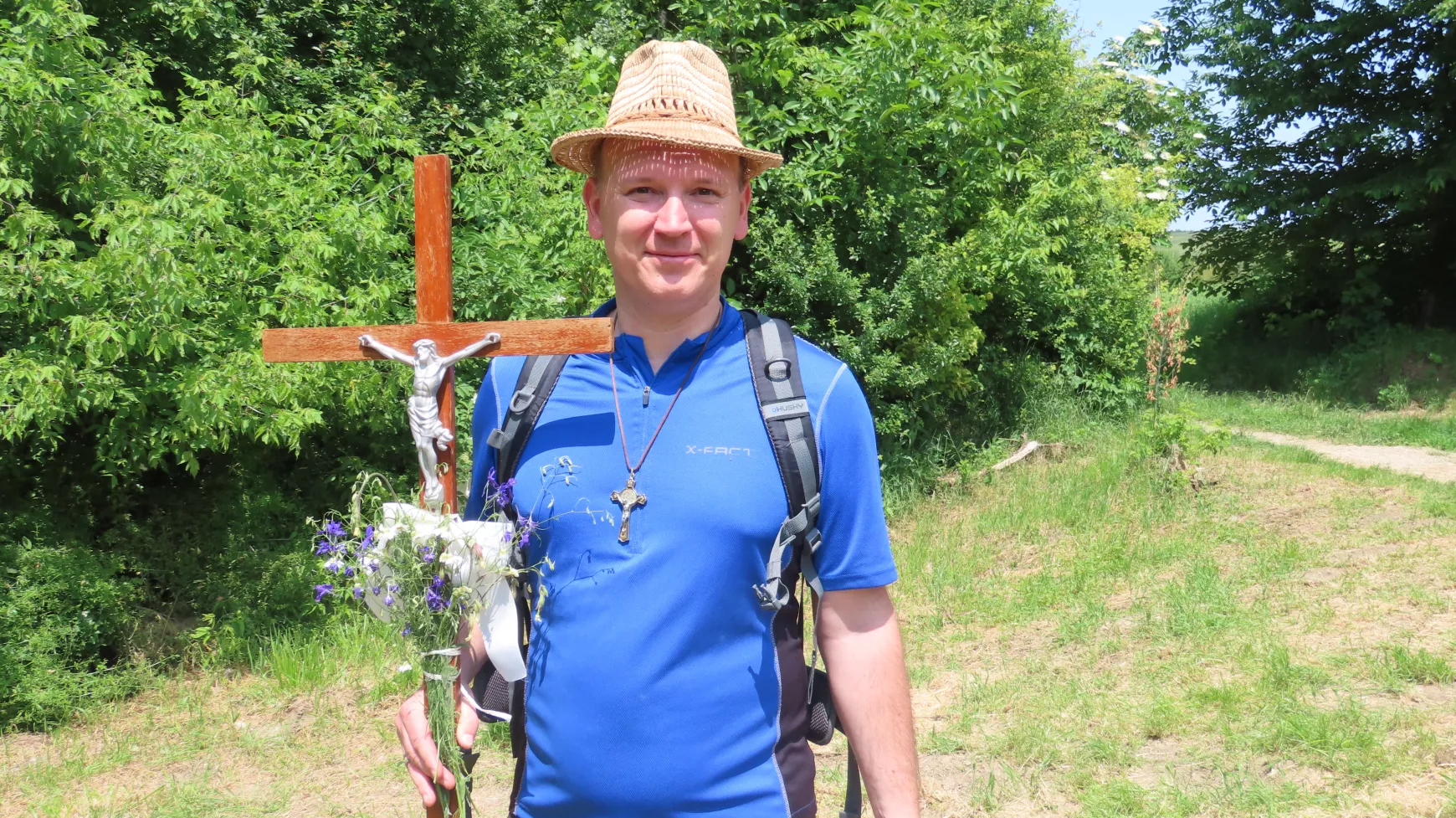 Ifjabb Fekete László a Szőgyén - Cigléd zarándoklat szervezője
