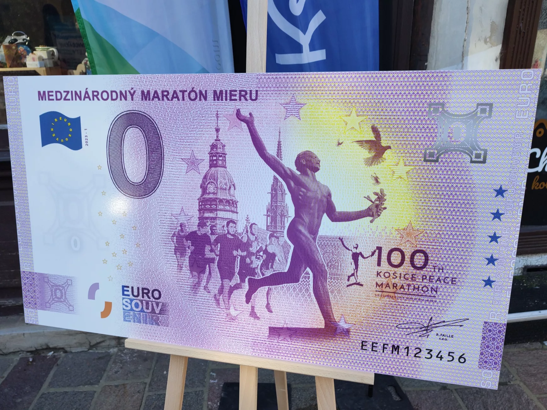 Kassa, maraton, Nemzetközi Békemaraton, szuvenír bankjegy, gyűjtői bankjegy