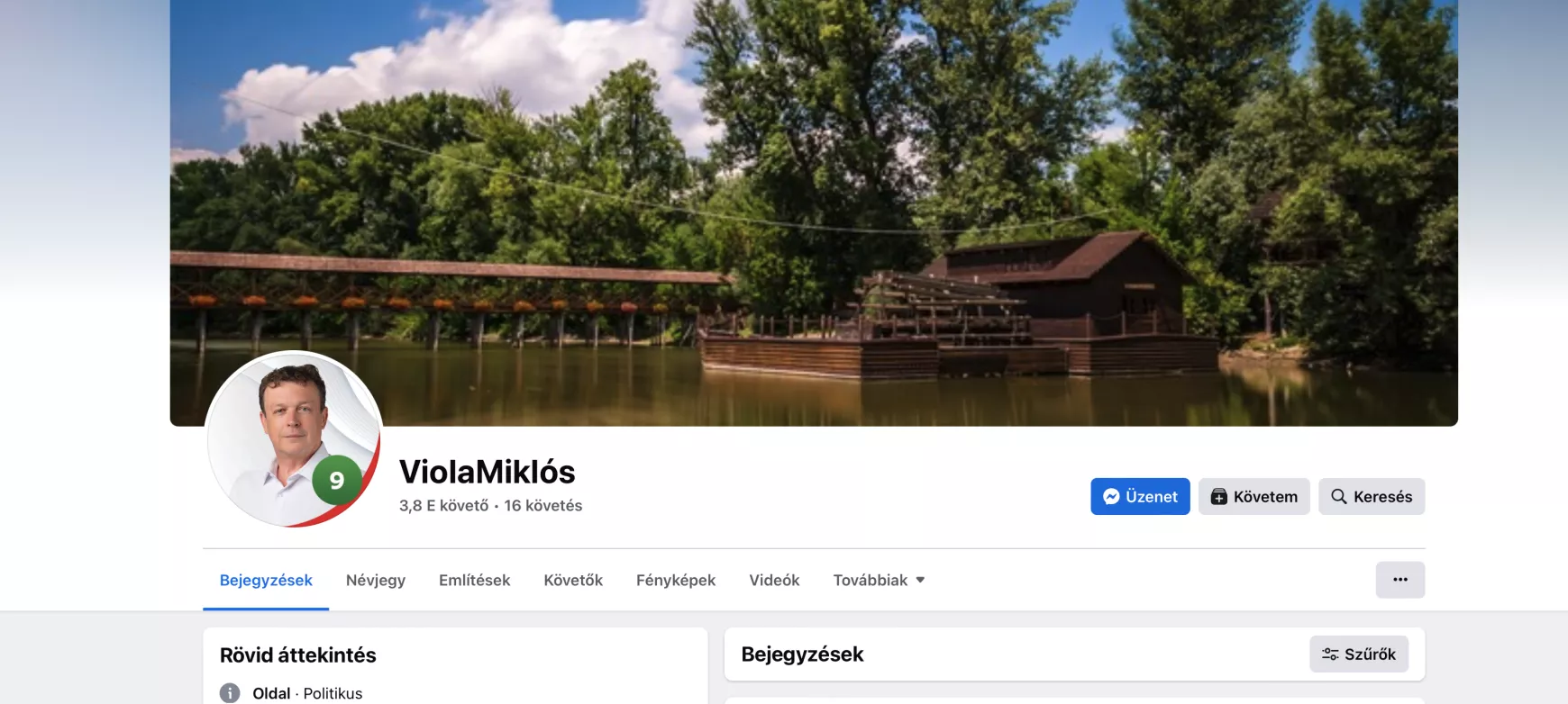 Viola Miklós FB-oldala