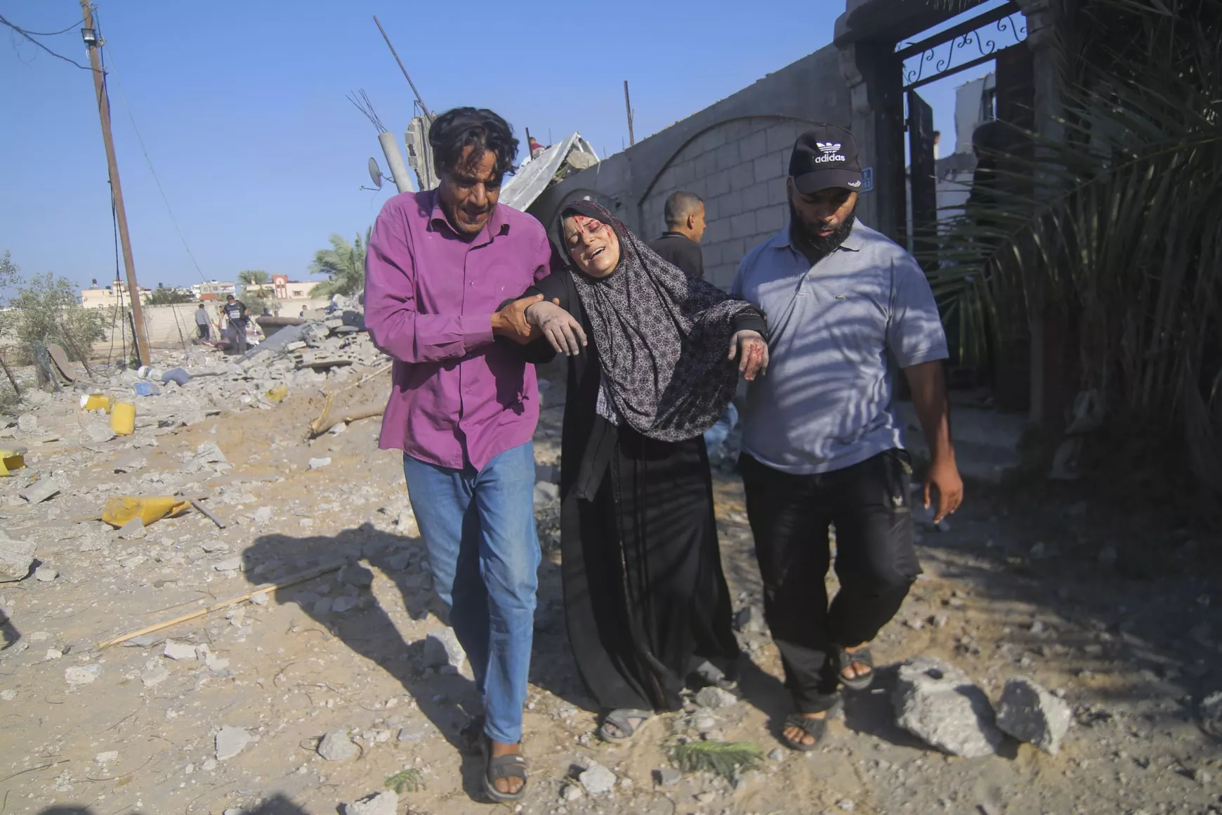 Gázai övezet Rafah menekülők