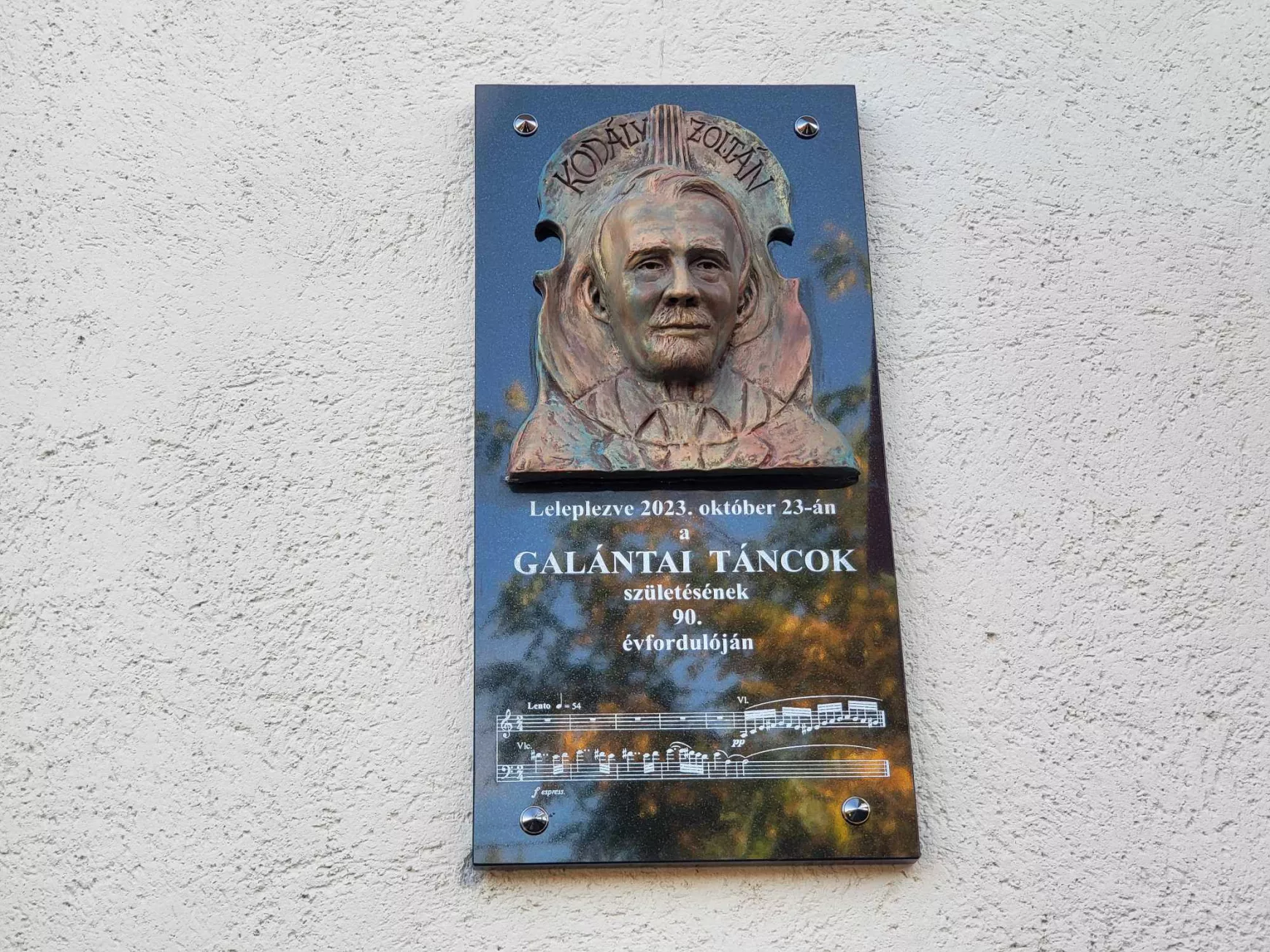 Új Kodály emlékmű Galántán