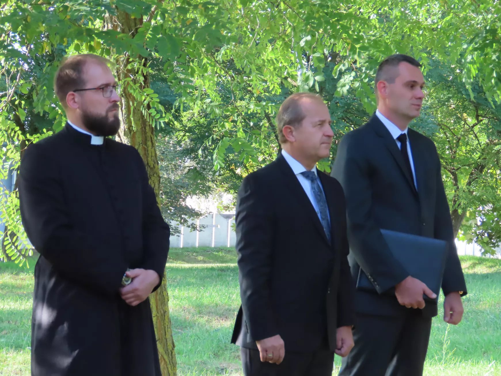 Borka Iván atya, Muzsla plébánosa, Farkas Iván polgármester, Petrík Tamás alpolgármester