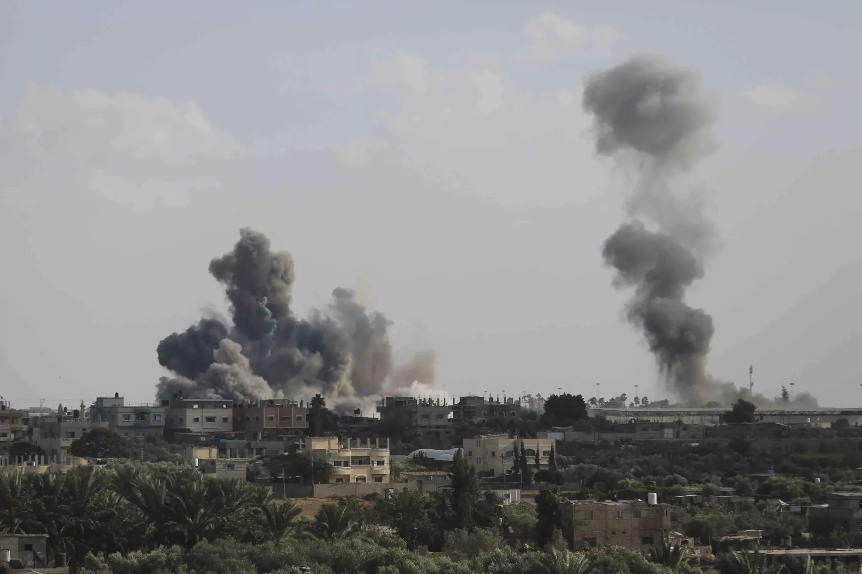 Így látszik a Gázai Övezet elleni támadás az egyiptomi határ közeléből