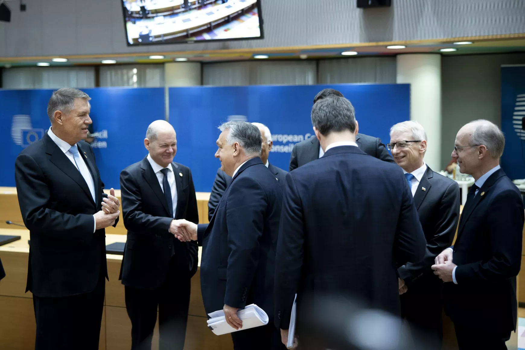2024-02-01 EU-csúcs Brüsszel Orbán Viktor Olaf Scholz