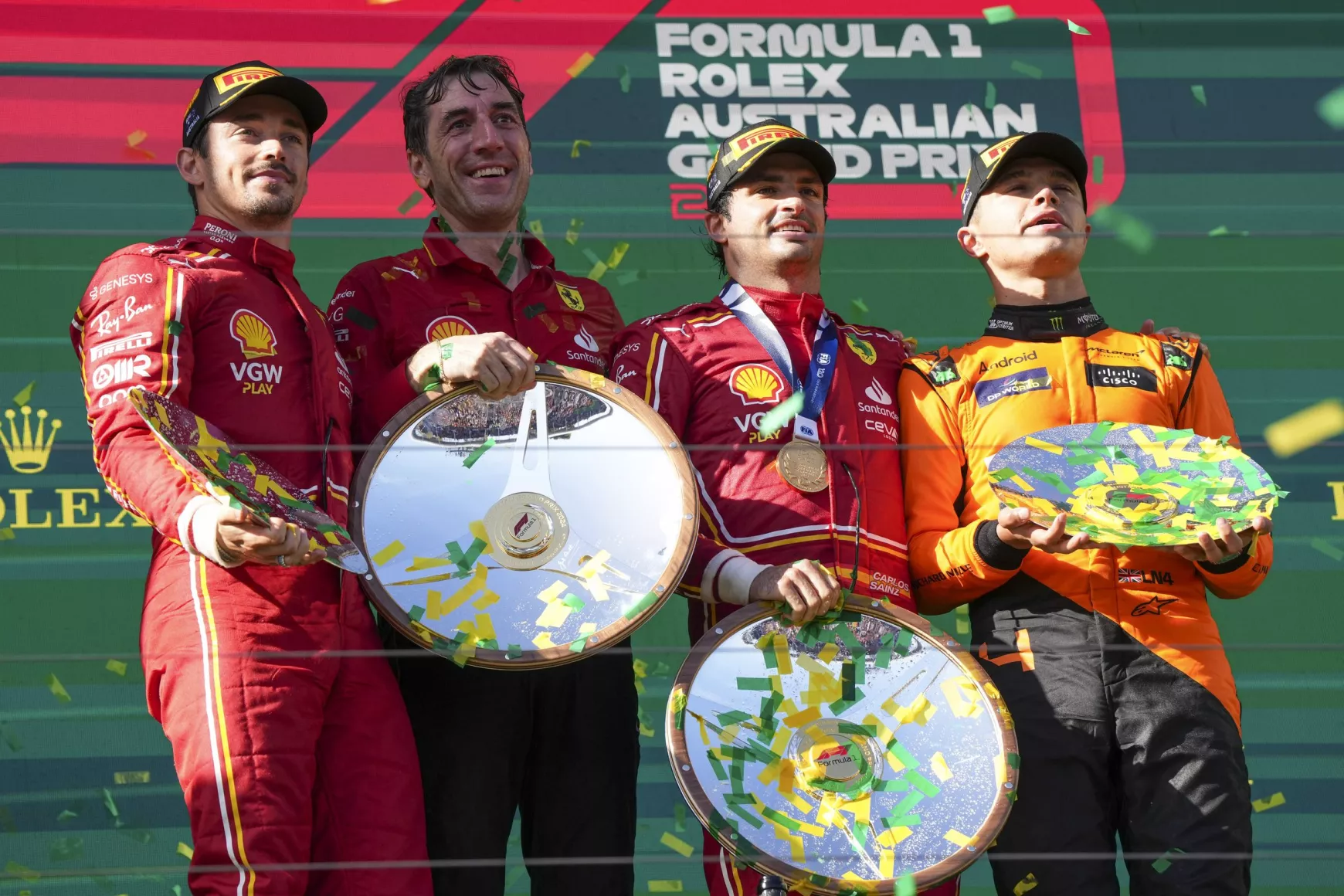 Ausztrál Nagydíj Forma-1, Leclerc, Sainz, Norris
