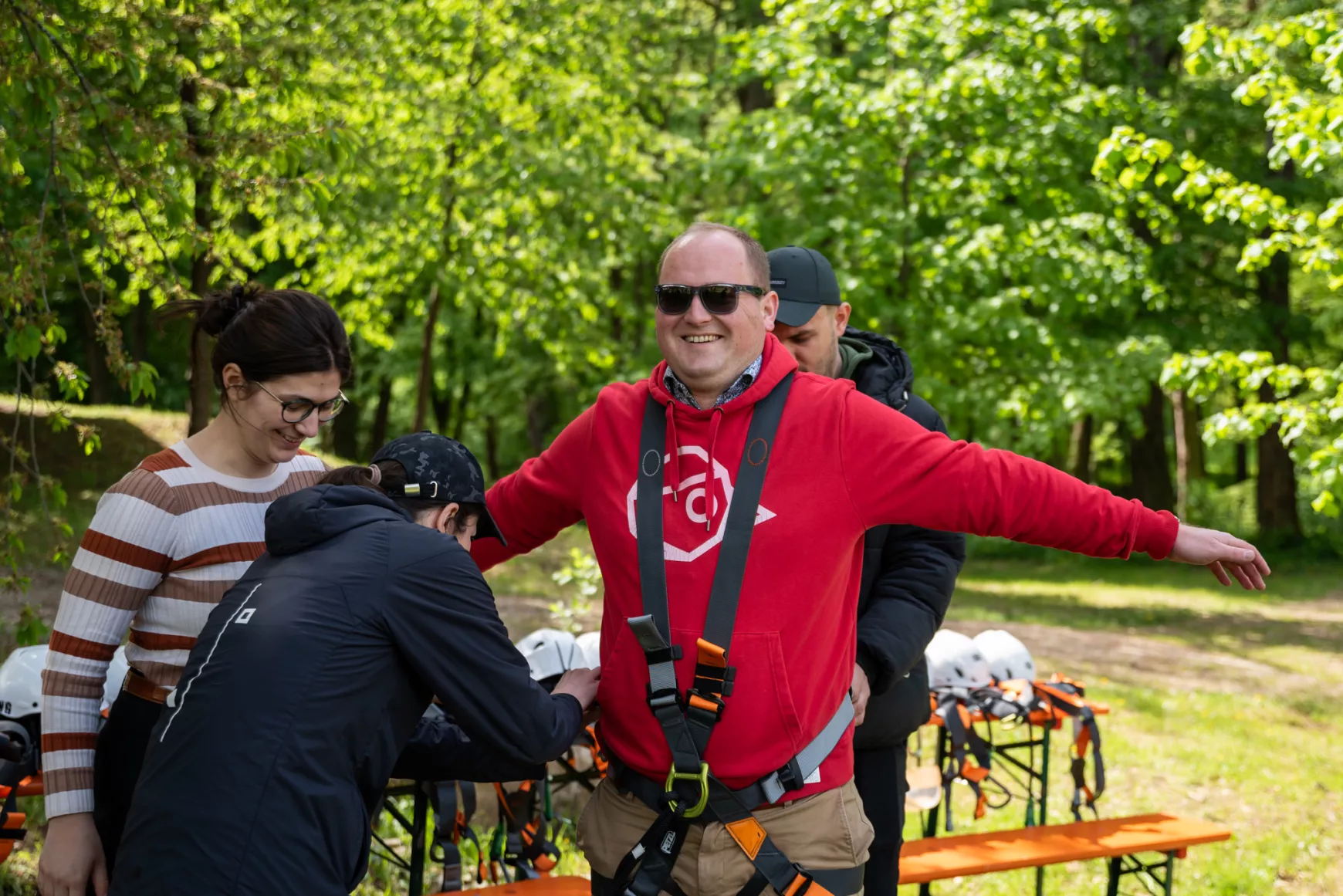 2024-04-19 Gombaszög, zipline, átcsúszópálya, átadás