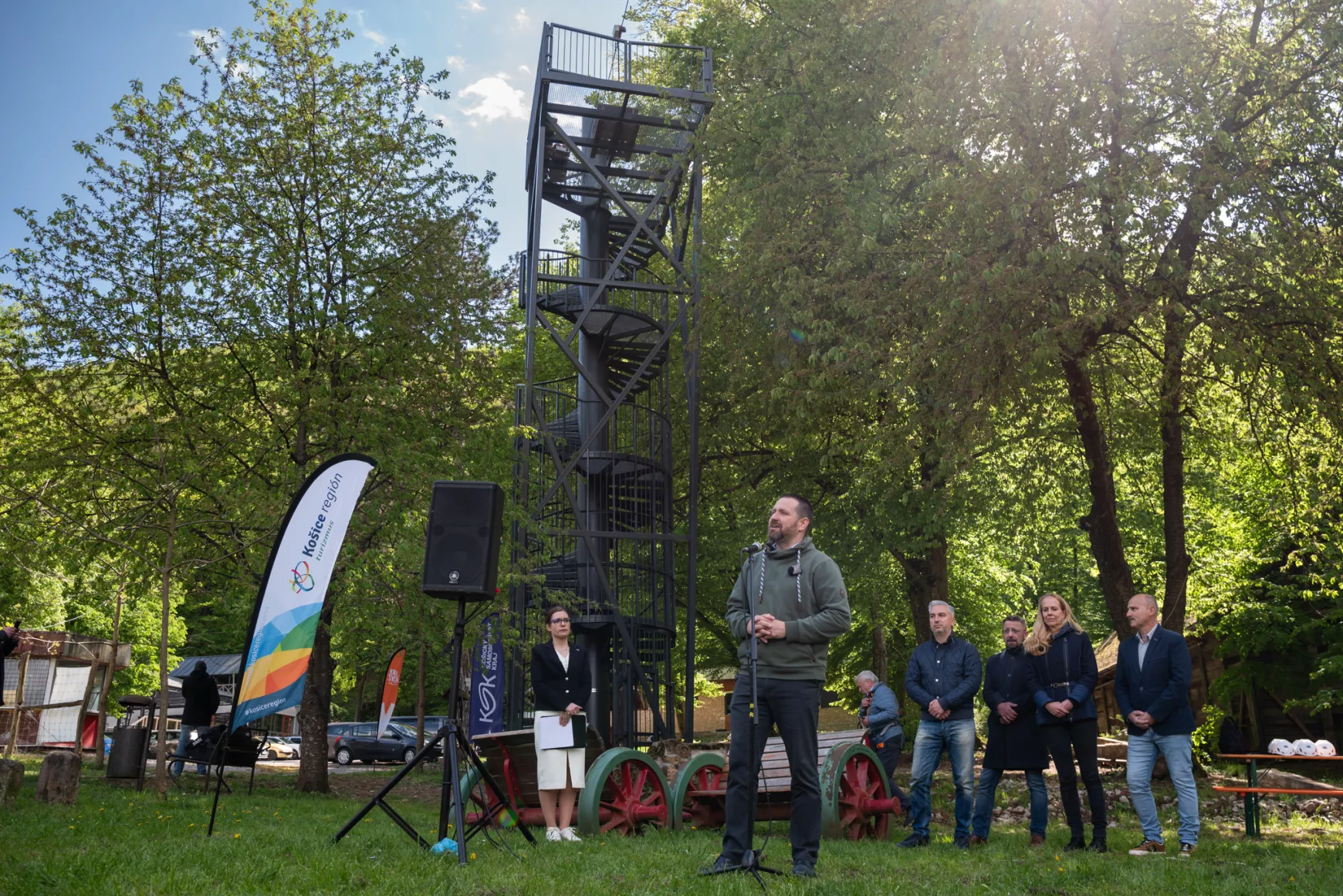 2024-04-19 Gombaszög, zipline, átcsúszópálya, átadás