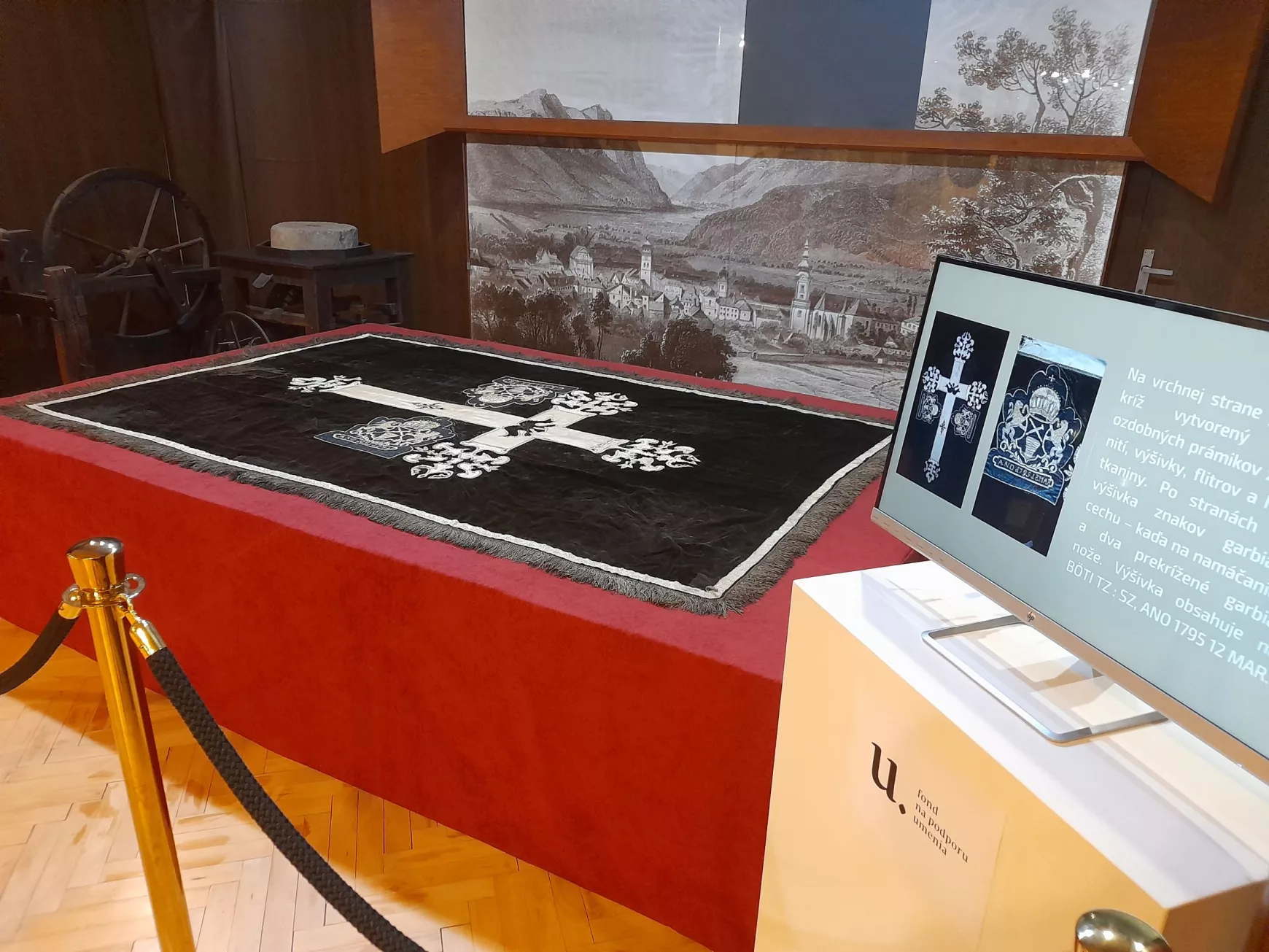 Rozsnyói Bányászati Múzeum, halotti lepel, tímár céh