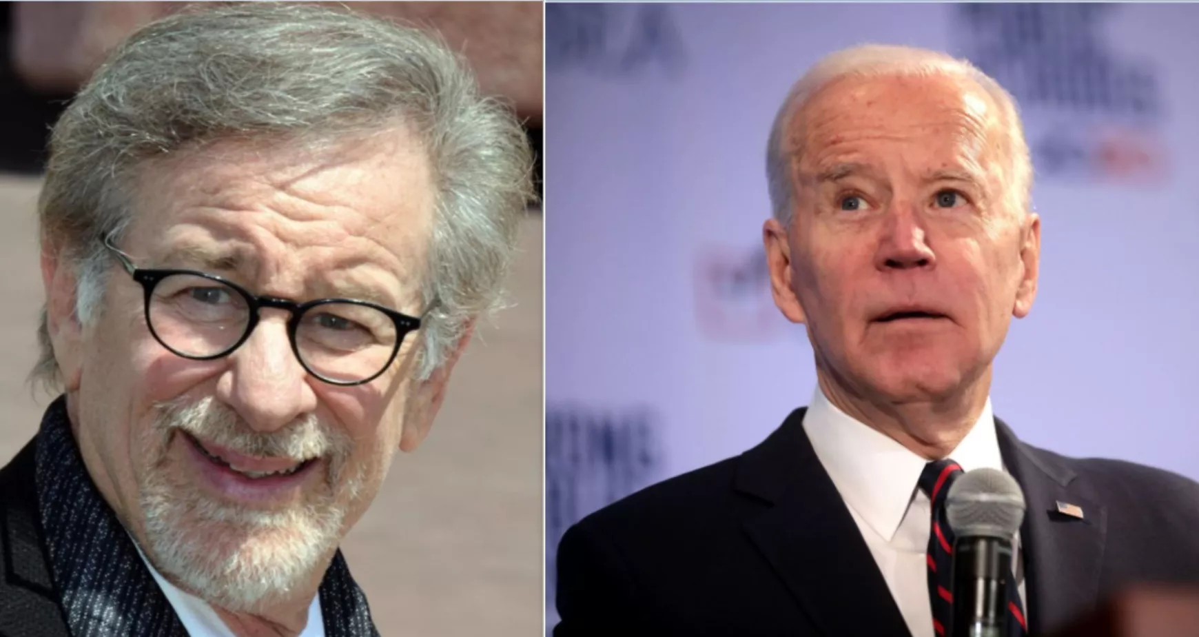 Stiven Spielberg és Joe Biden - montázs - wikimedia, Flickr