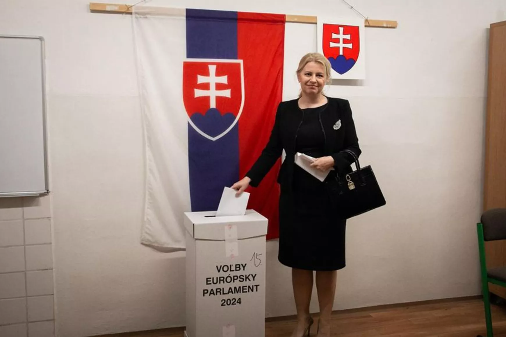 Zuzana Caputová voksol a 2024-es EP választáson.