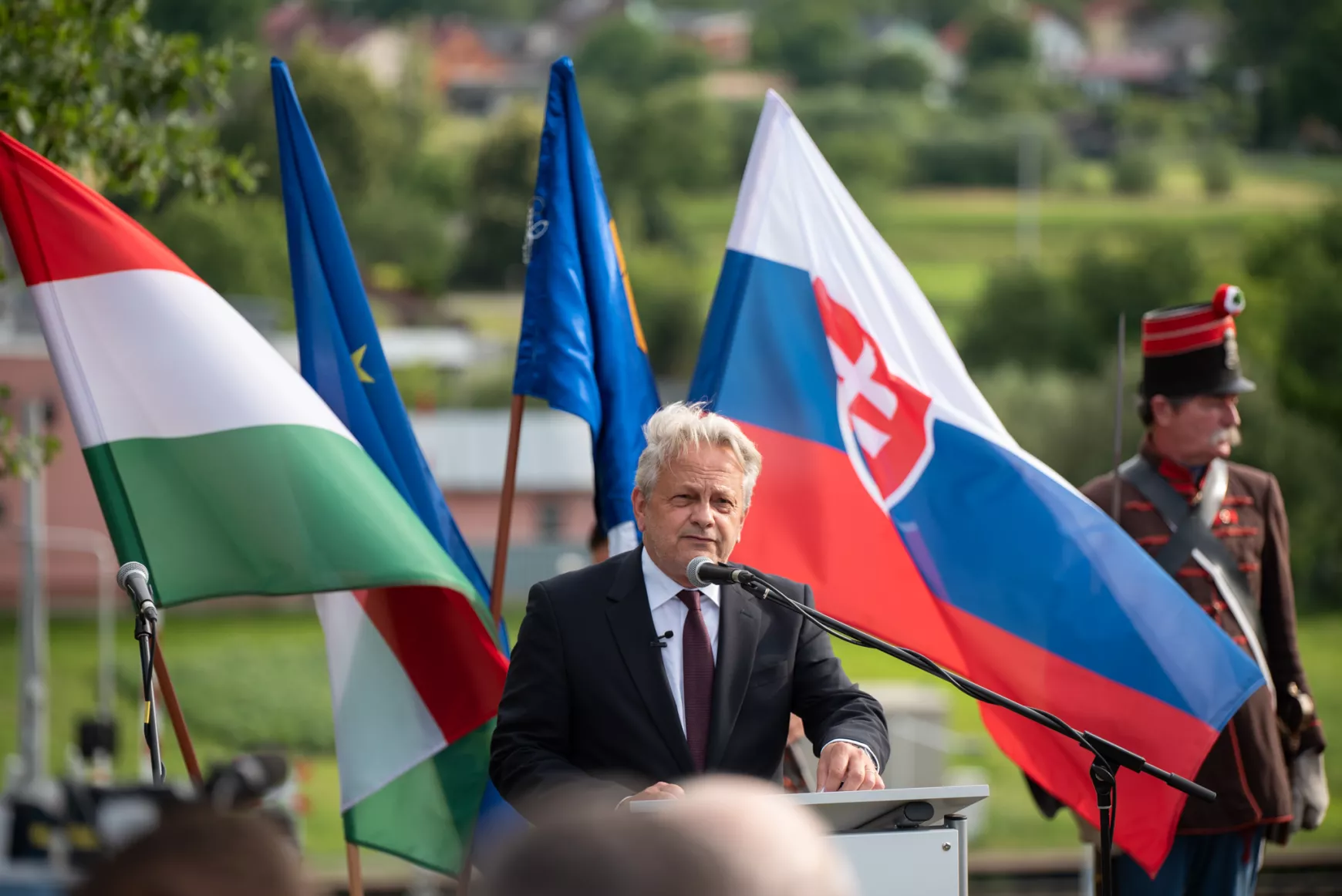 2024-06-20 Roskovány, honvédemlékmű, emlékmű, újraavatás