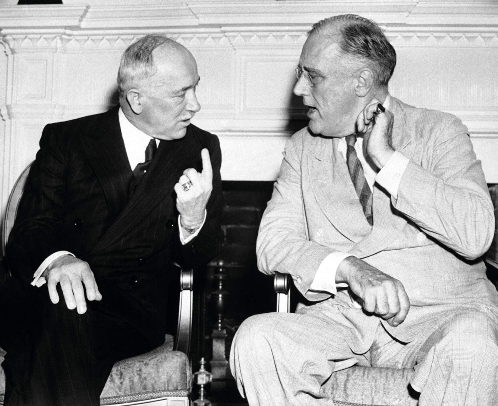 Edvard Beneš és Franklin Roosevelt amerikai elnök találkozója 1943-ban.