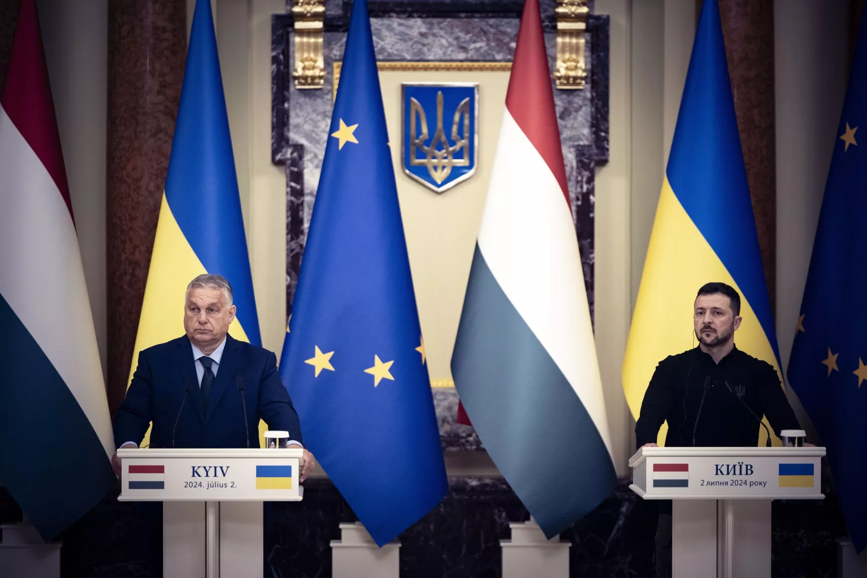 2024-07-02 Orbán Viktor Volodimir Zelenszkij Kijev sajtótájékoztató