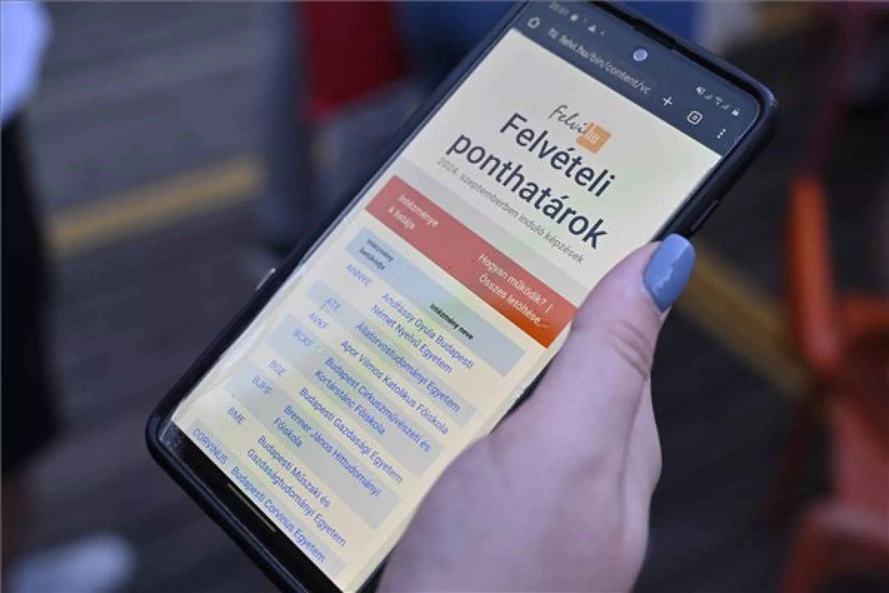 felvételi ponthatárok kihirdetése