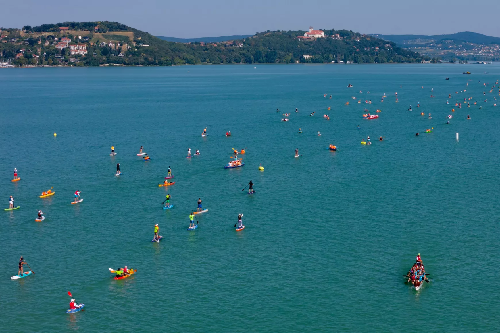 Balaton-átevezés, illusztráció