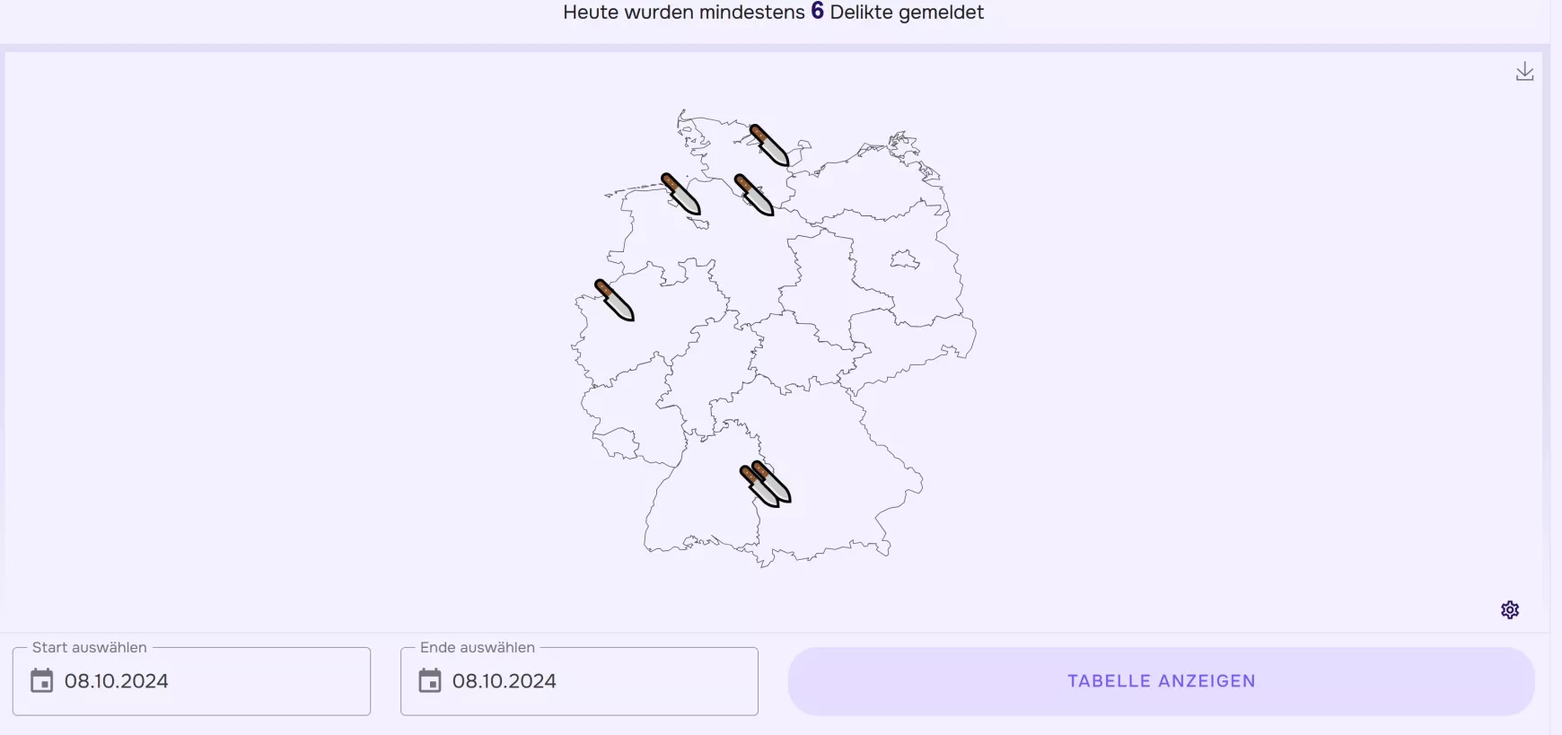 késes támadások Németországban - 2024. október 8.-án