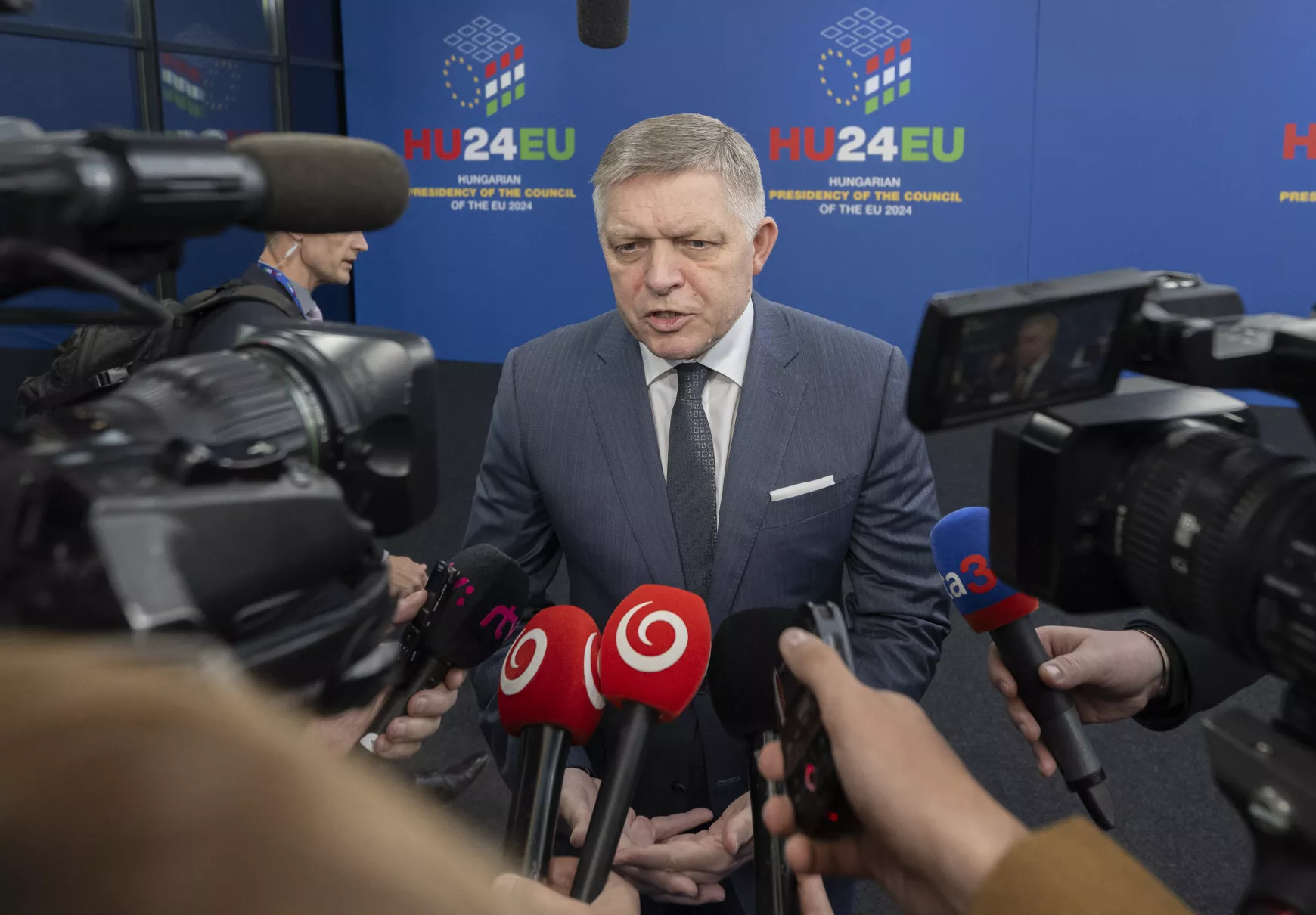 Robert Fico, szlovák kormányfő a budapesti EU csúcs - 2024 november 8.
