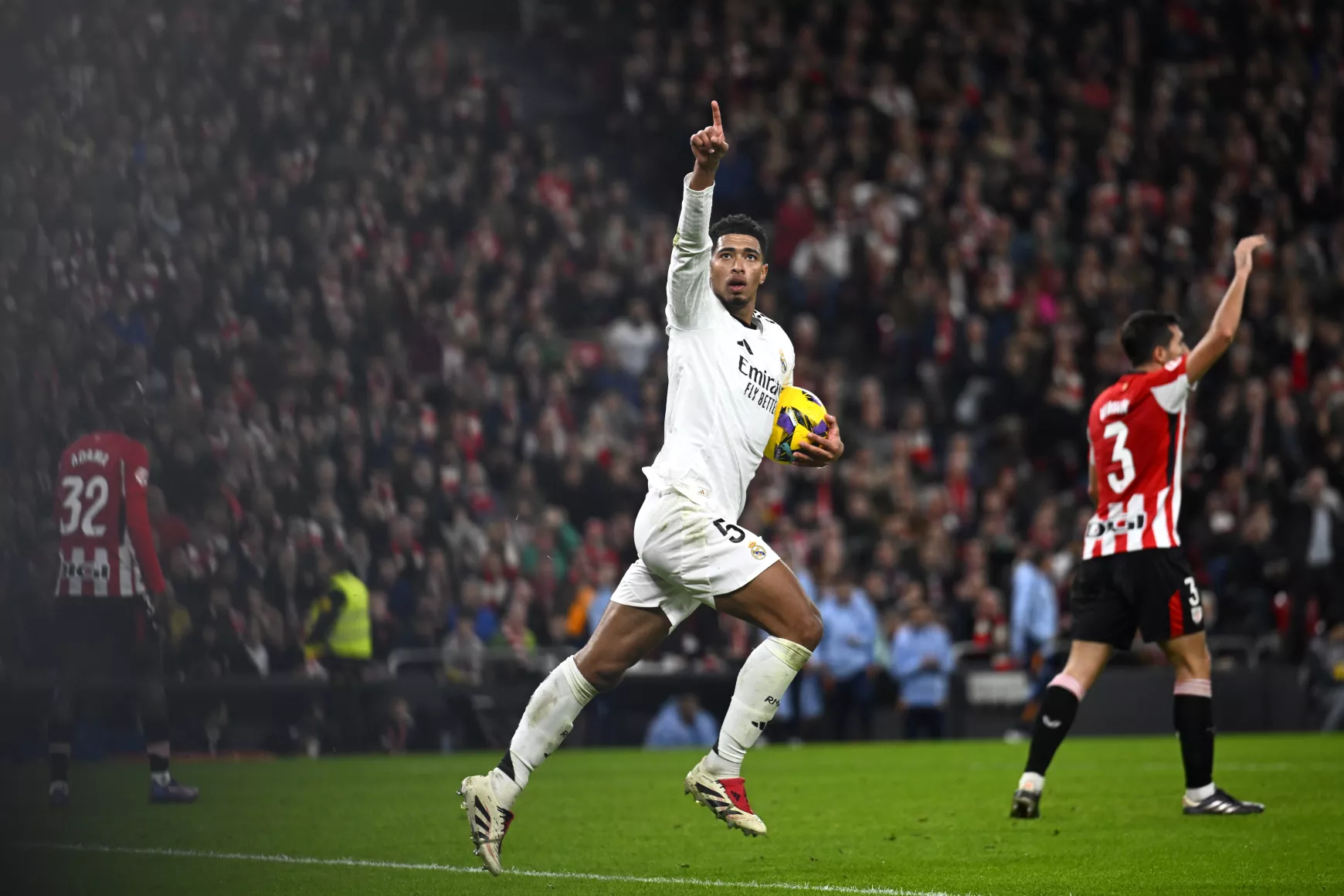 Jude Bellingham gólját ünnepli a Real Madrid - Athletic Bilbao meccsen 2024 december 4.-én - TASR