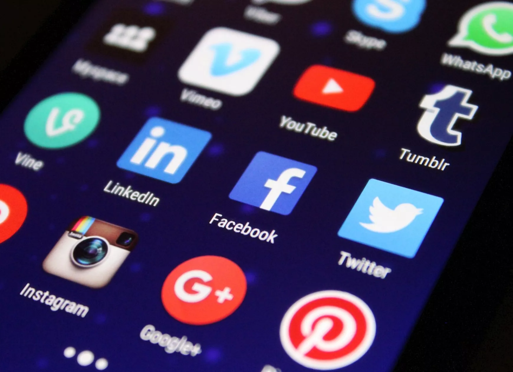 facebook, twitter, instagram