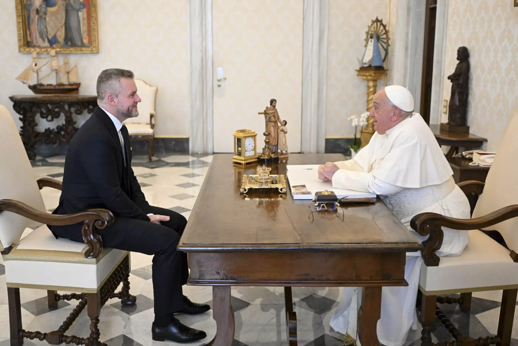 Peter Pellegrini és Ferenc pápa
