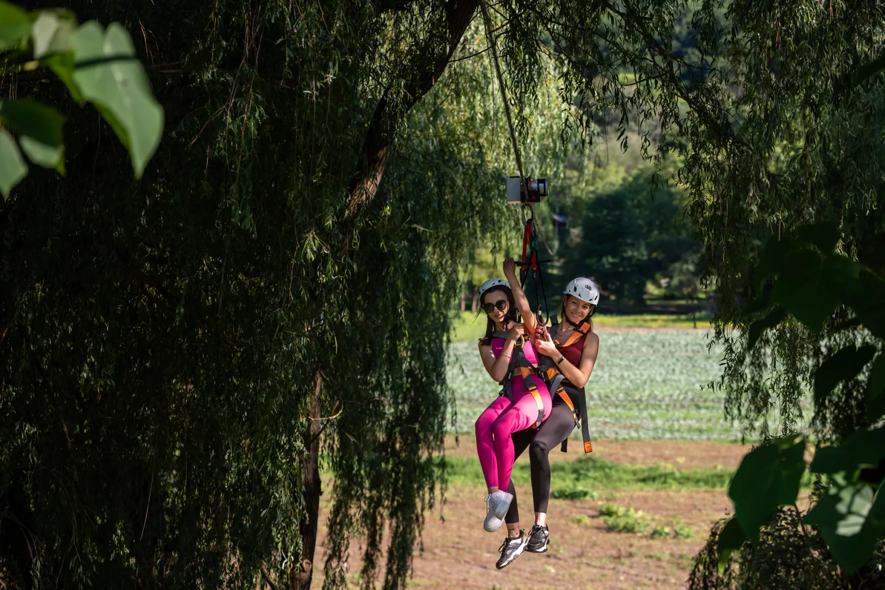 Gombaszög, zipline, átszúszópálya, kötélpálya