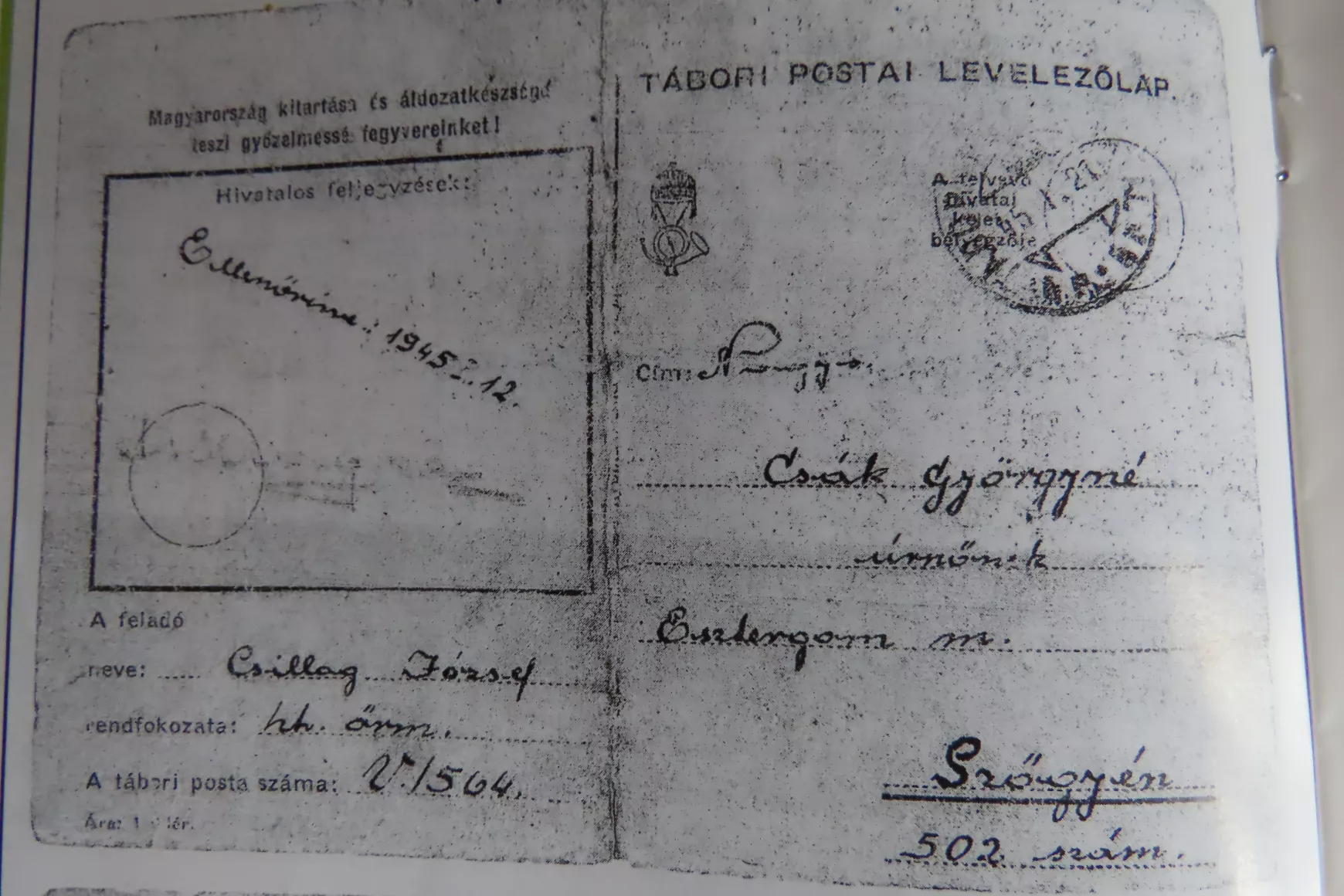 megrázó levél