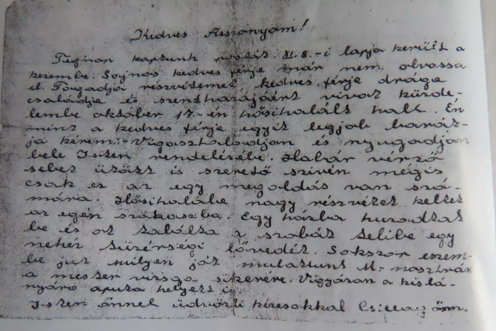 Megrázó levél