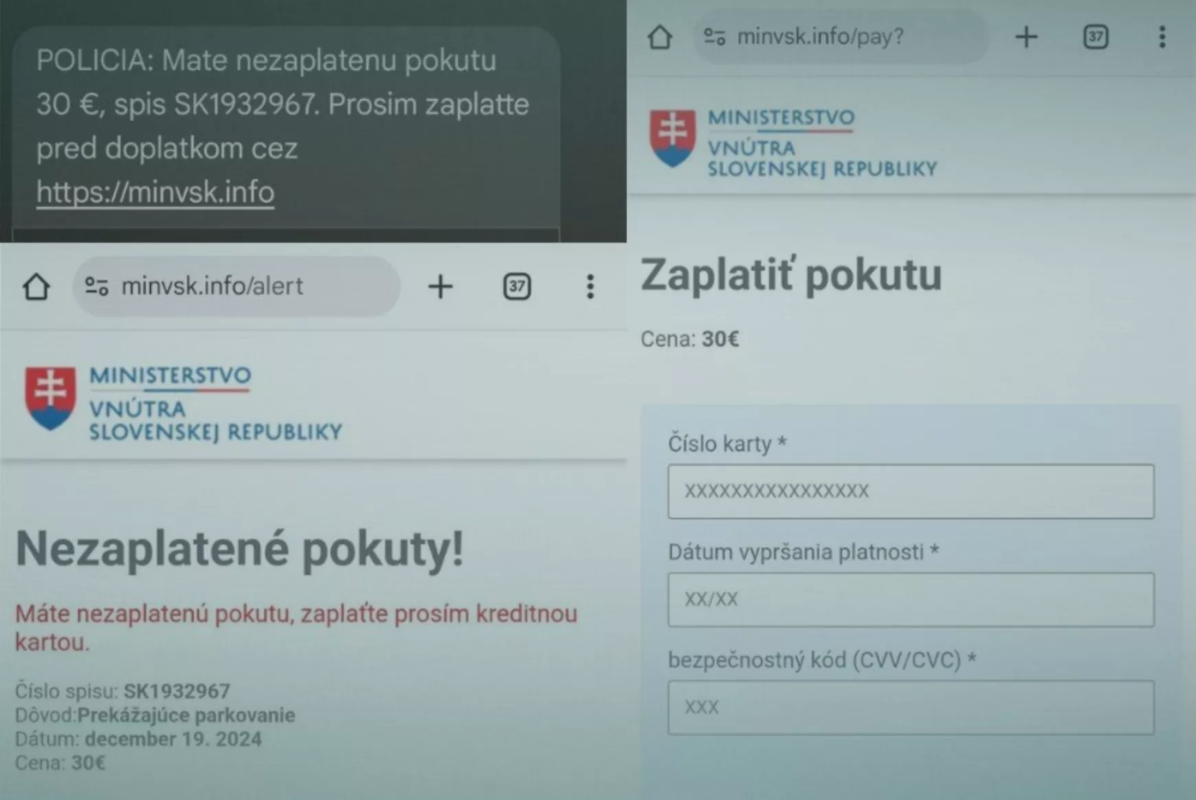 sms csalás rendőrség