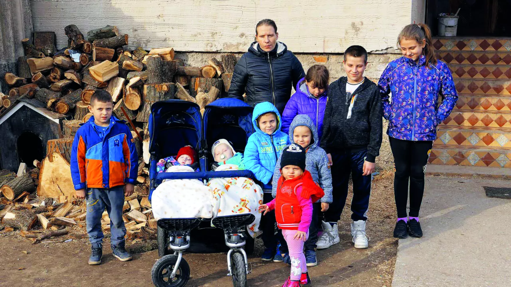 Az apa nélkül maradt, kilencgyermekes család