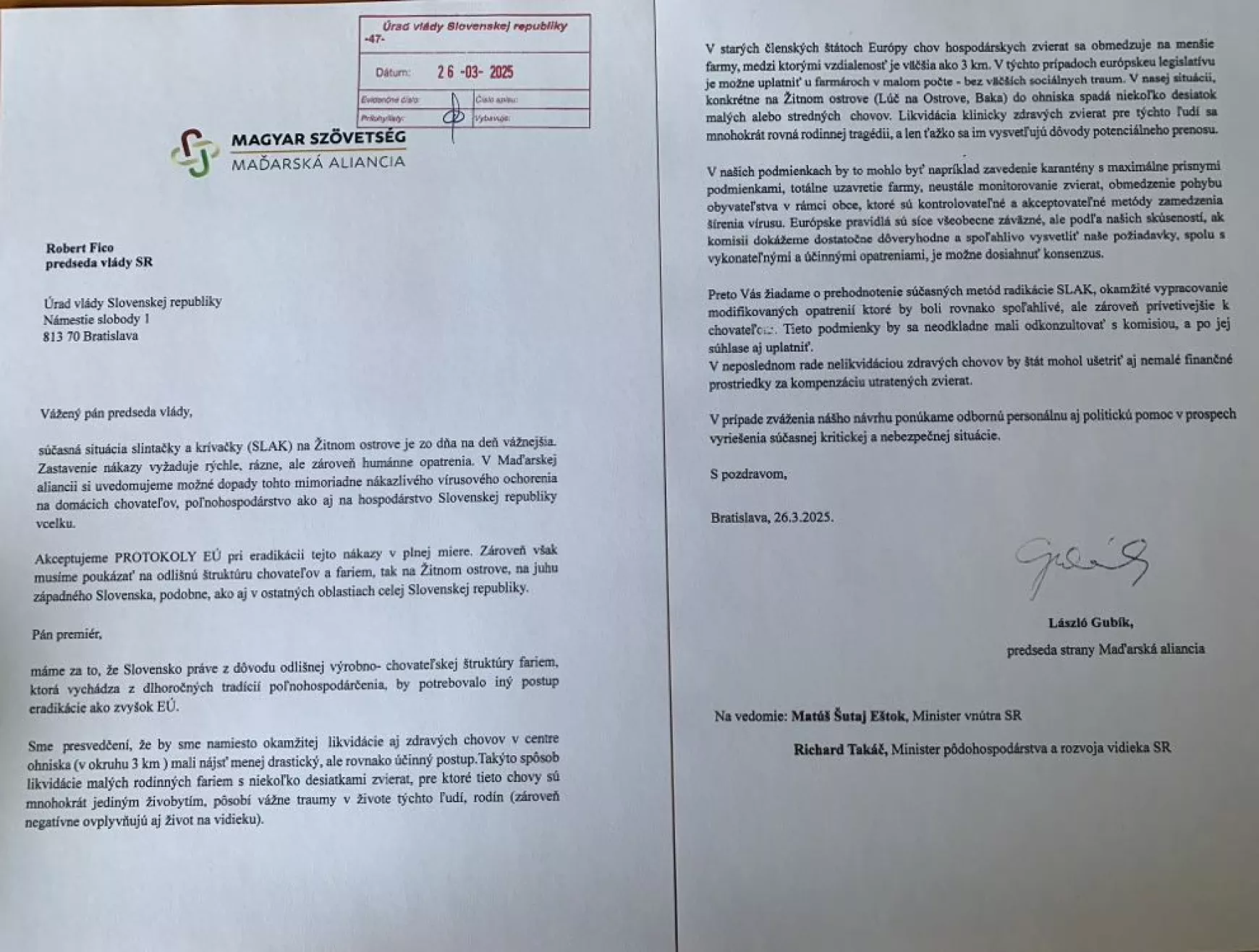 MSZ levél száj- és körömfájás