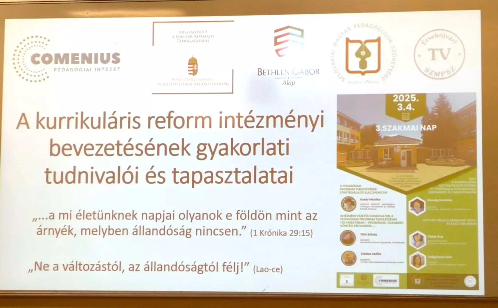 Kurrikuláris reform szakmai nap